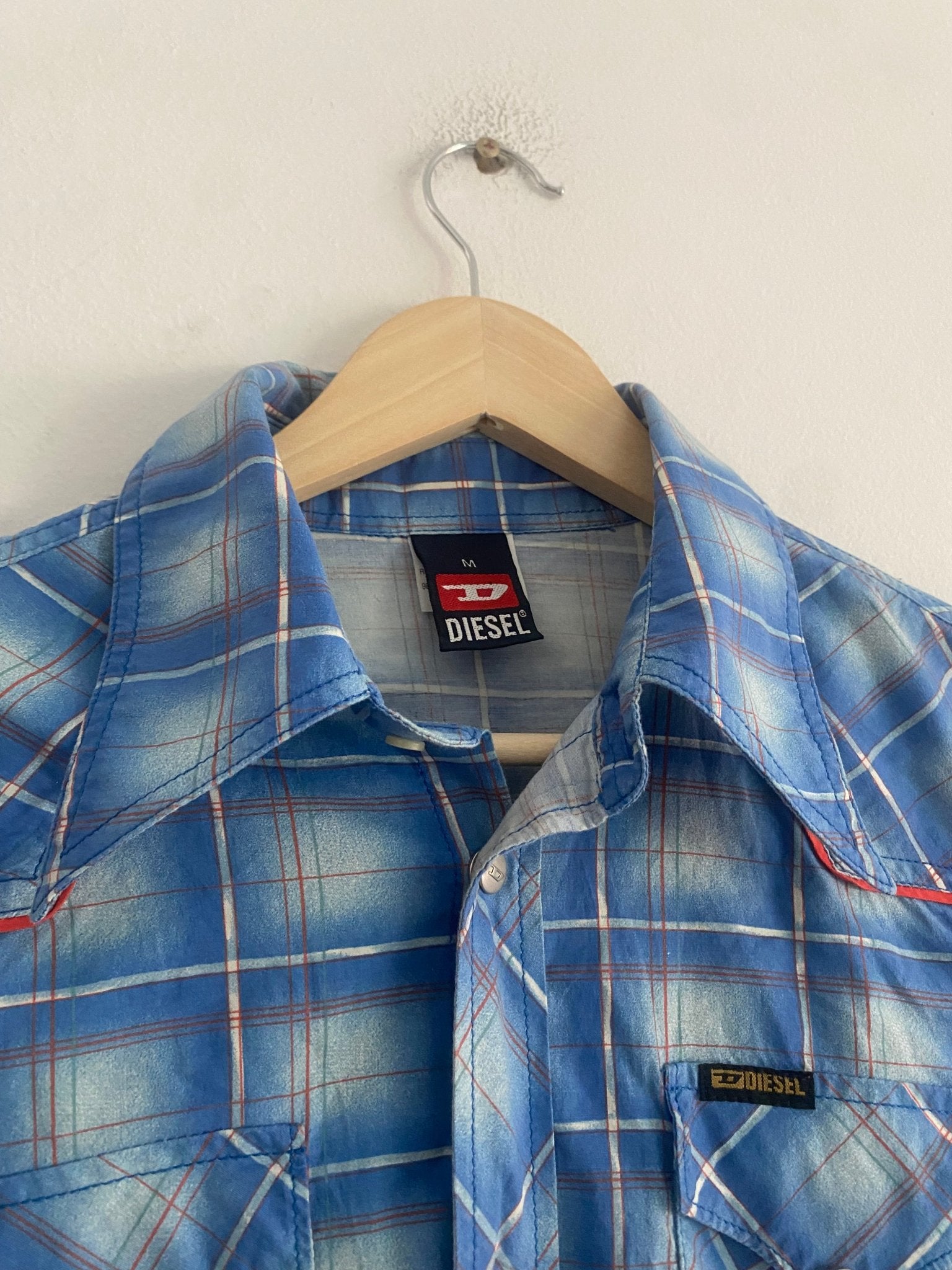 👚 Cămașă Diesel Printed Albastru – Mărime M (Femei) - anbracaminte
