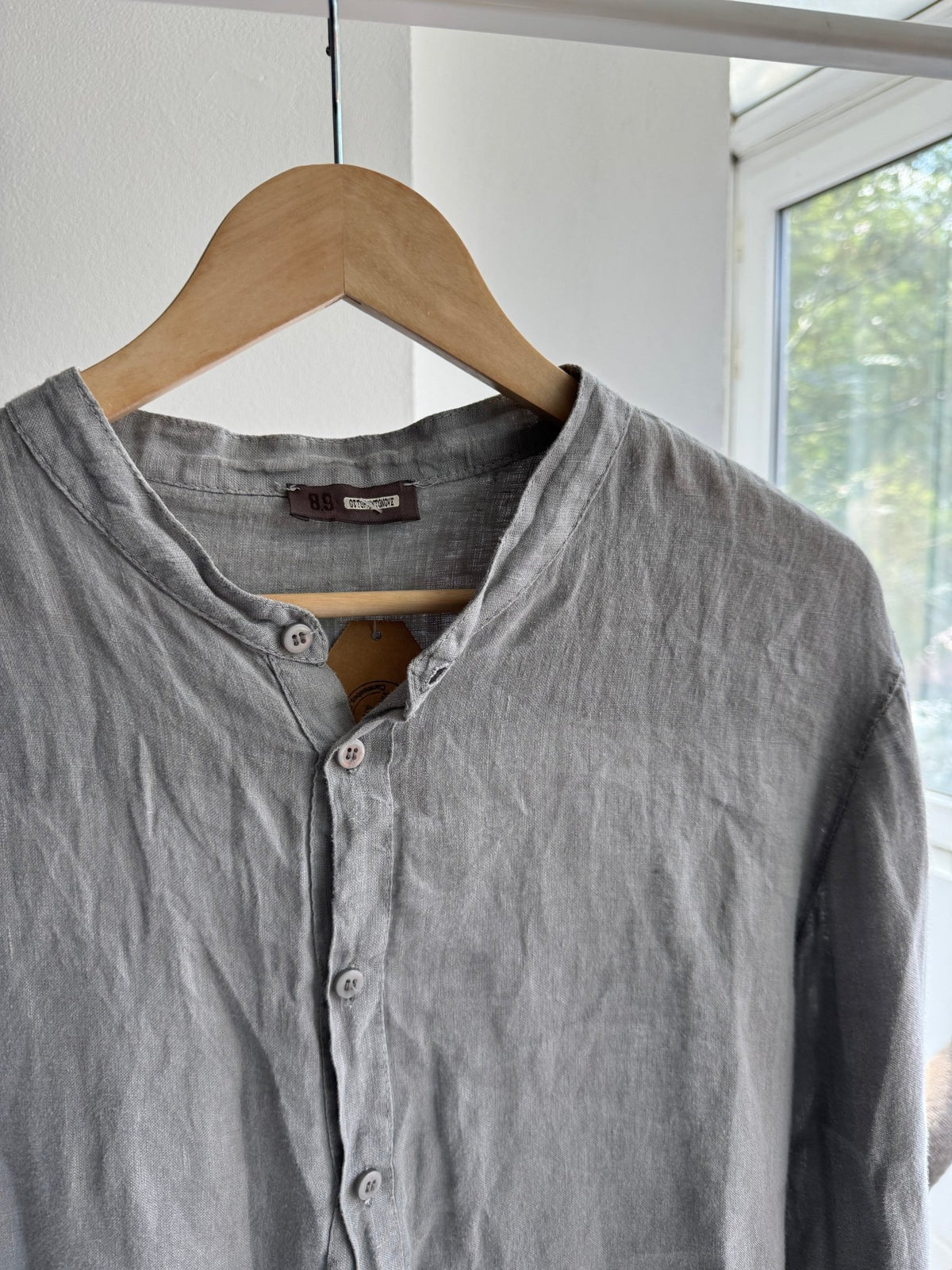 ☀️ Cămașă din In Gri Vintage | Made in Italy – M - anbracaminte