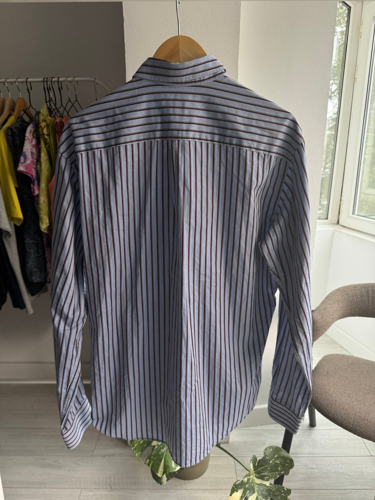 🐊 Cămașă Dungi Verticale Lacoste Vintage – L Bărbați - anbracaminte