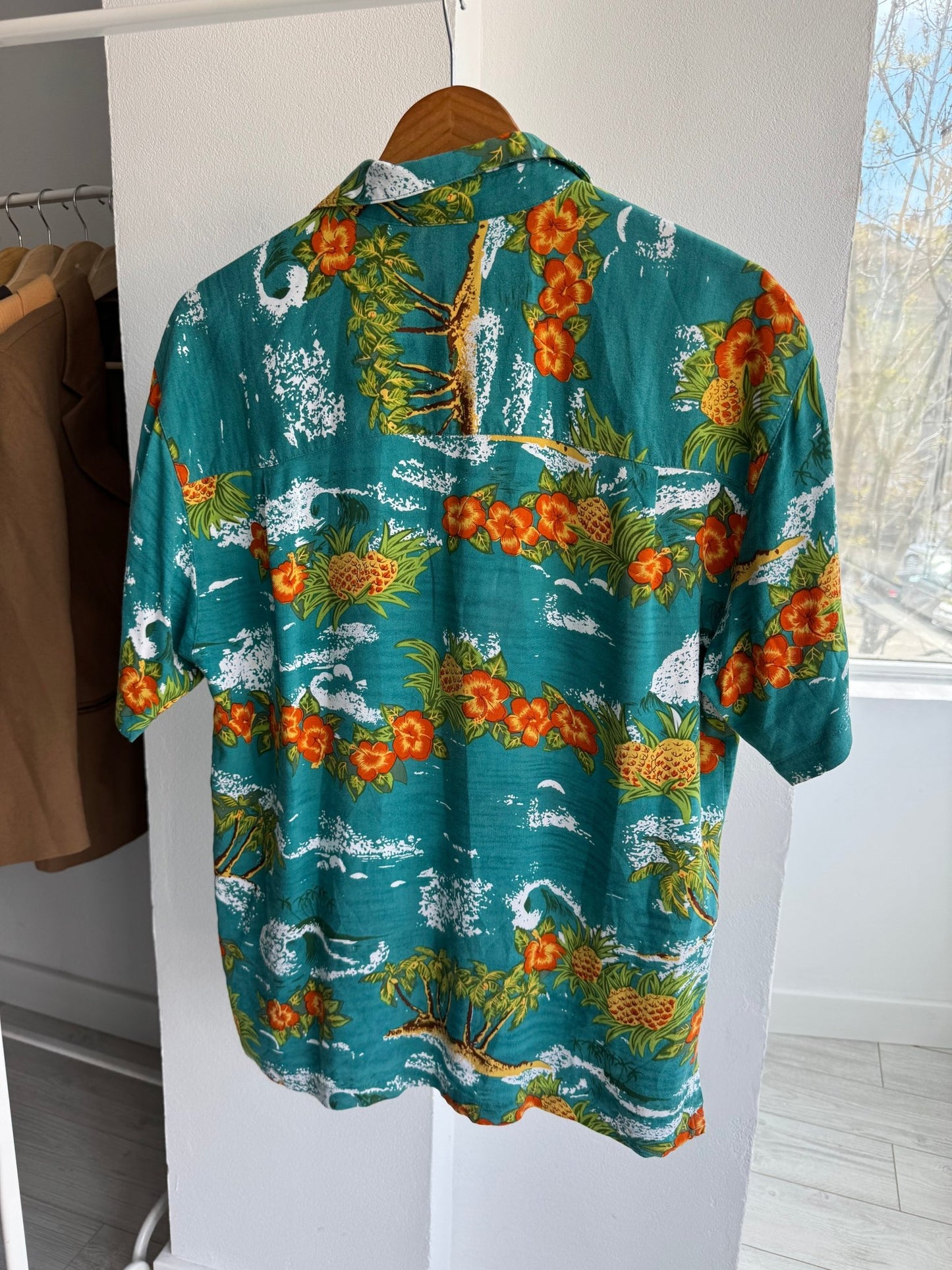 🌺 Cămașă Hawaiiană Vintage Bărbați din Rayon – S - anbracaminte