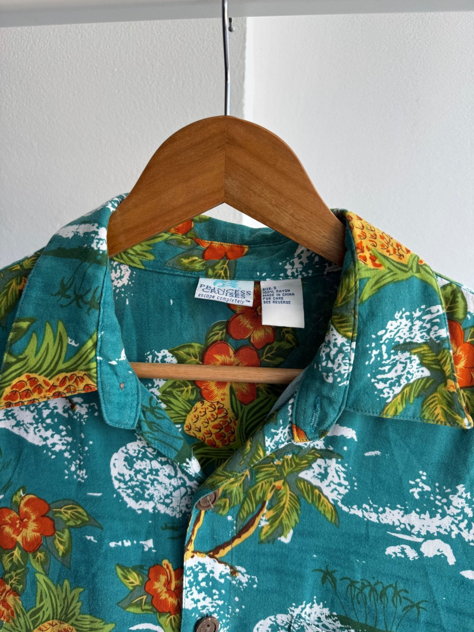 🌺 Cămașă Hawaiiană Vintage Bărbați din Rayon – S - anbracaminte