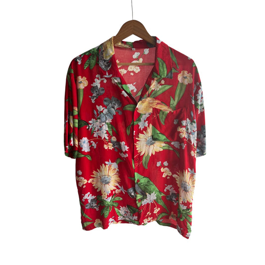 🦜 Cămașă Hawaiiană Vintage – M Bărbați - anbracaminte