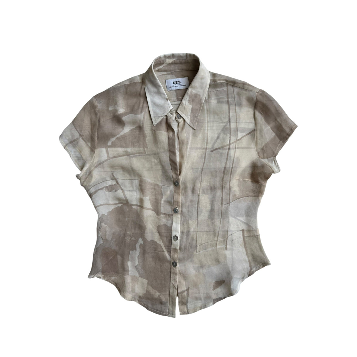 ☀️ Cămașă Mătase Printed Y2K | Made in Italy – L Damă (EU 40) - anbracaminte