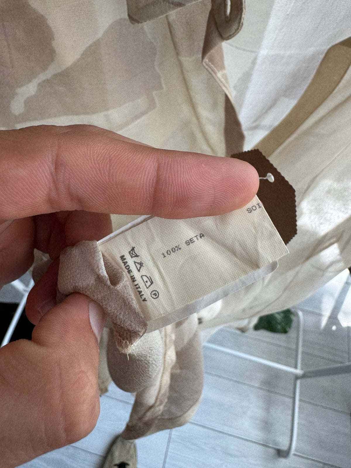 ☀️ Cămașă Mătase Printed Y2K | Made in Italy – L Damă (EU 40) - anbracaminte