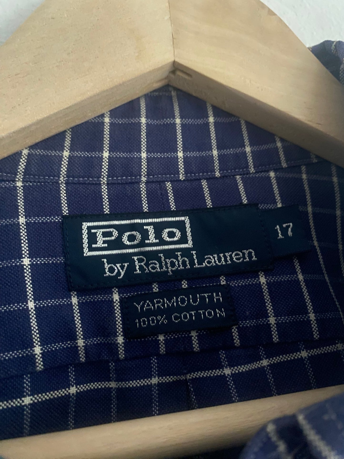 Cămașă Polo by Ralph Lauren – Carouri Navy, Bumbac Gros, Mărime XL (17) - anbracaminte