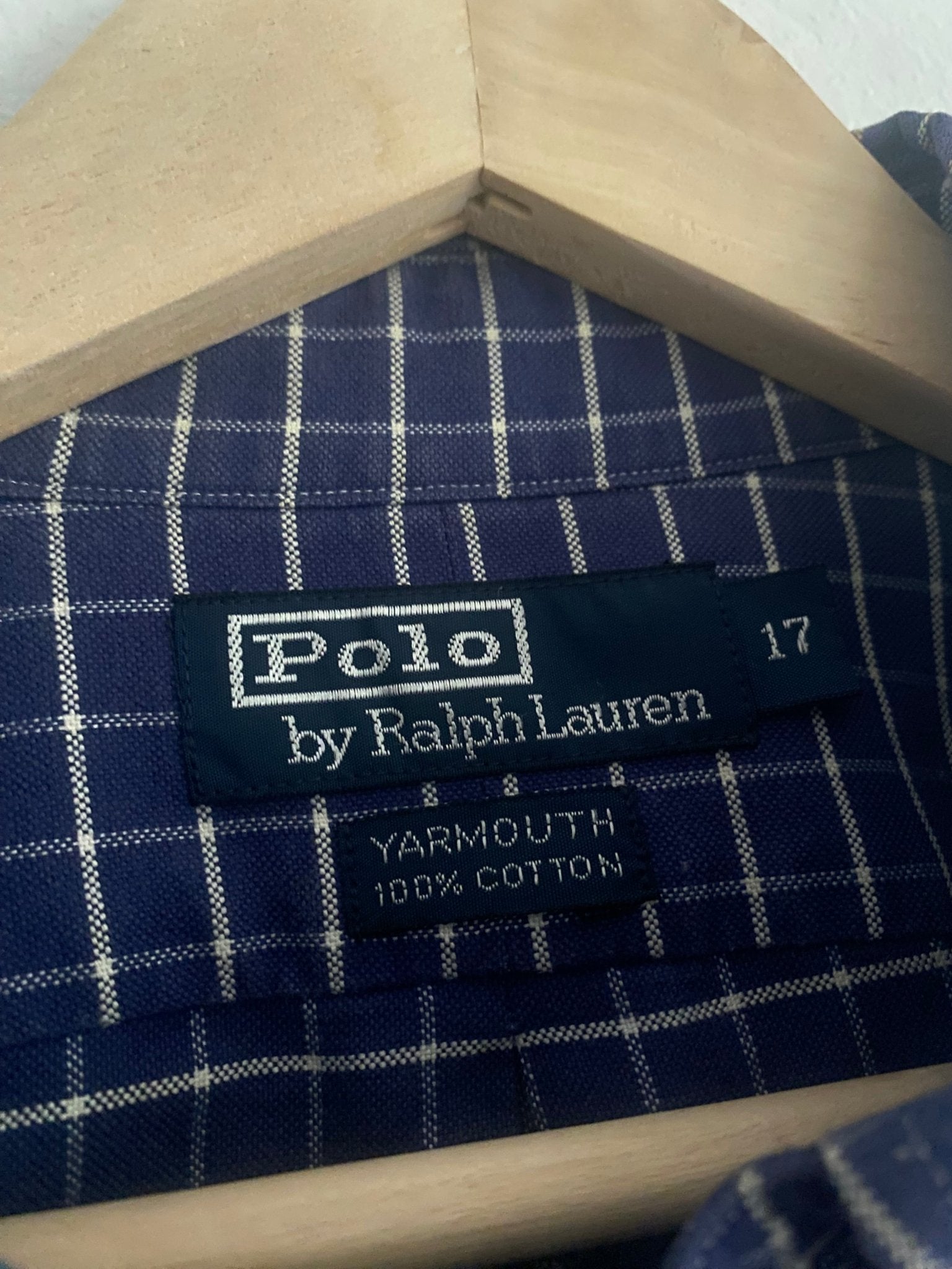 Cămașă Polo by Ralph Lauren – Carouri Navy, Bumbac Gros, Mărime XL (17) - anbracaminte