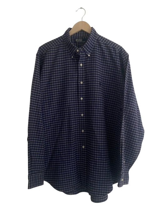 Cămașă Polo by Ralph Lauren – Carouri Navy, Bumbac Gros, Mărime XL (17) - anbracaminte