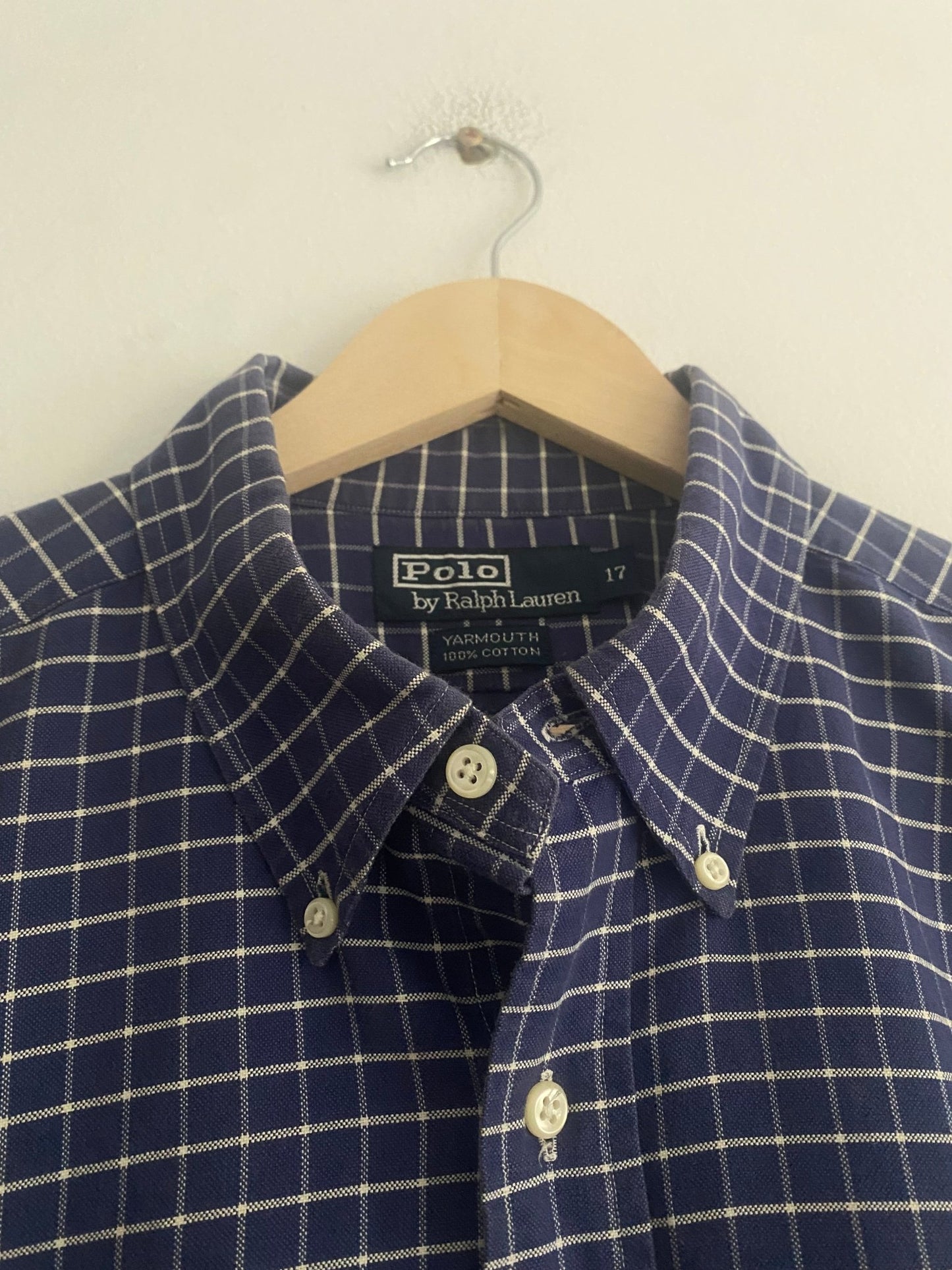 Cămașă Polo by Ralph Lauren – Carouri Navy, Bumbac Gros, Mărime XL (17) - anbracaminte