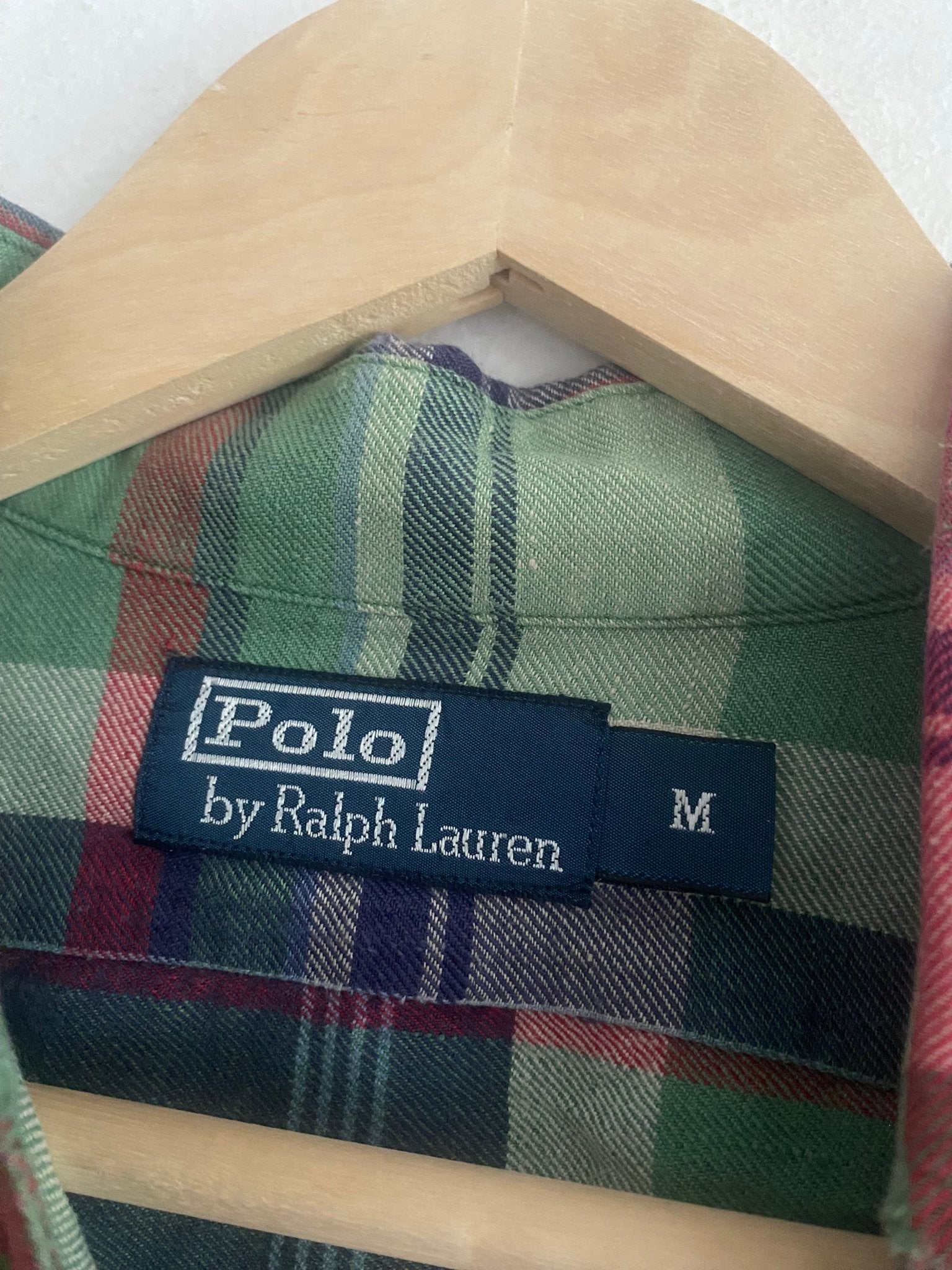 Cămașă Polo by Ralph Lauren – Flanelă Rugged din In și Mătase, Mărime M - anbracaminte