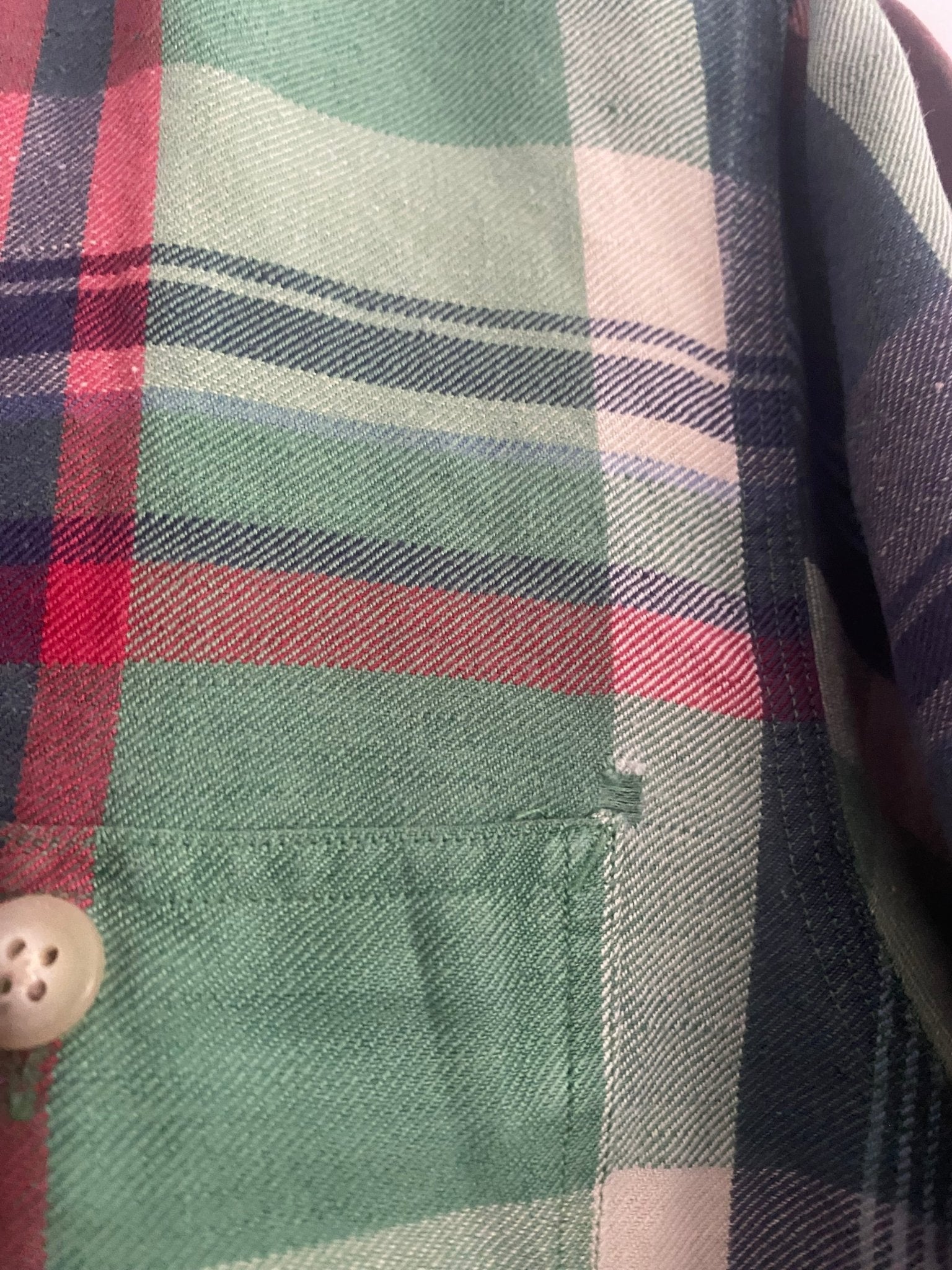 Cămașă Polo by Ralph Lauren – Flanelă Rugged din In și Mătase, Mărime M - anbracaminte