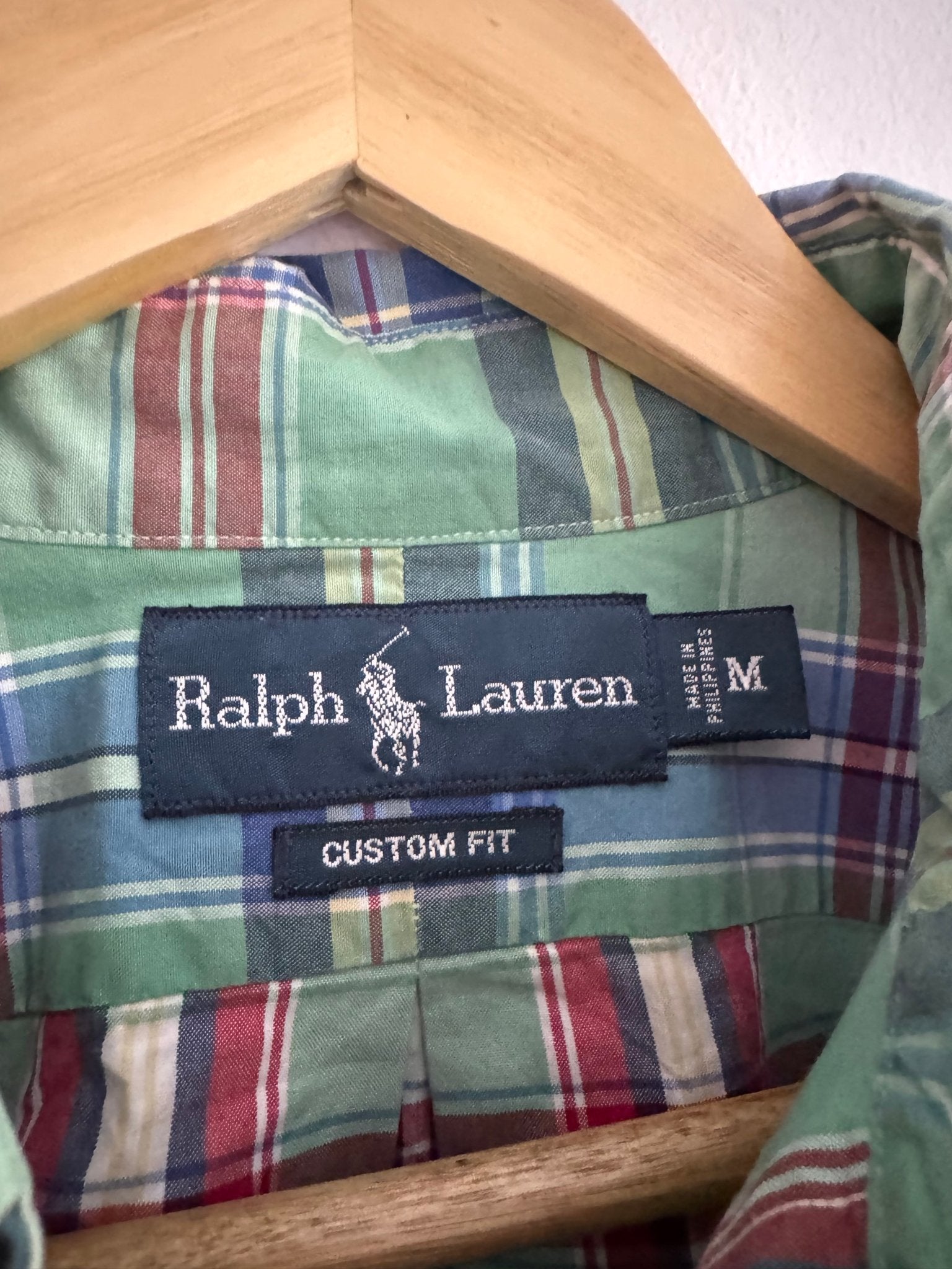 🐴 👔 Cămașă Ralph Lauren în carouri verde, albastru și roșu – Mărimea M - anbracaminte