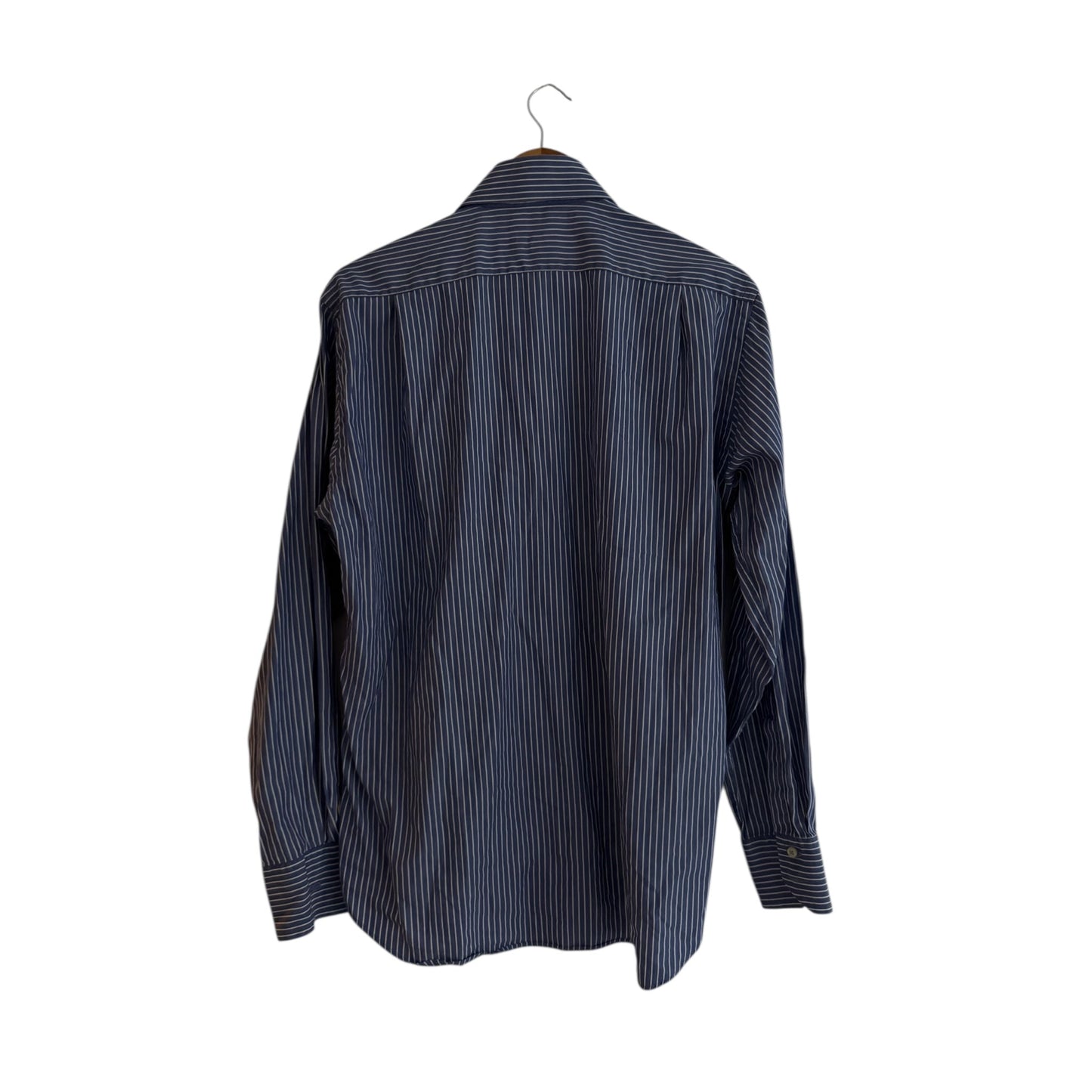 👔 Cămașă vintage Balenciaga / Blue Vertical Stripes (Mărime 41 / 16 - L Bărbați) - anbracaminte