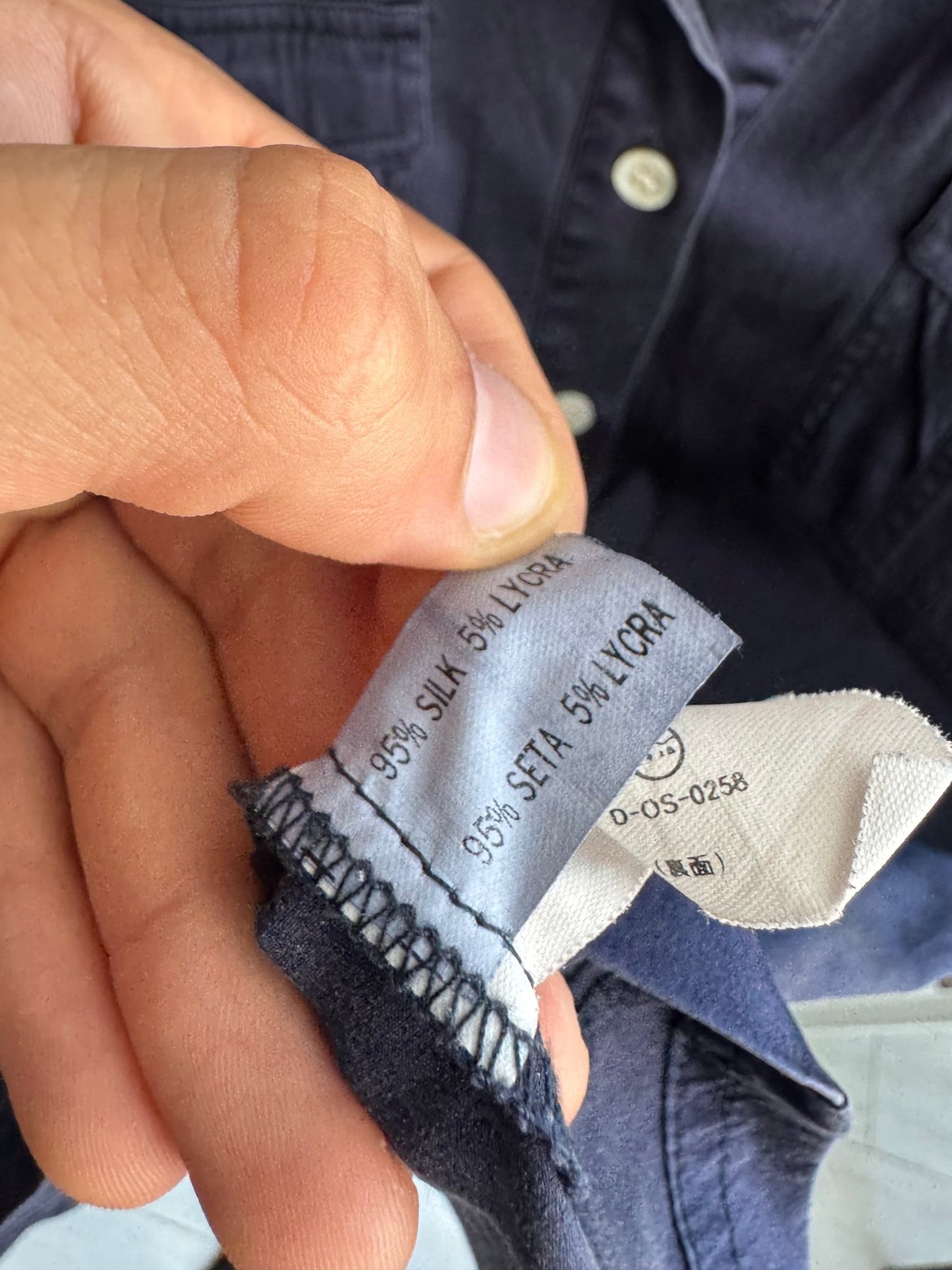 ✨ Cămașă Vintage Damă Navy din Mătase – M - anbracaminte