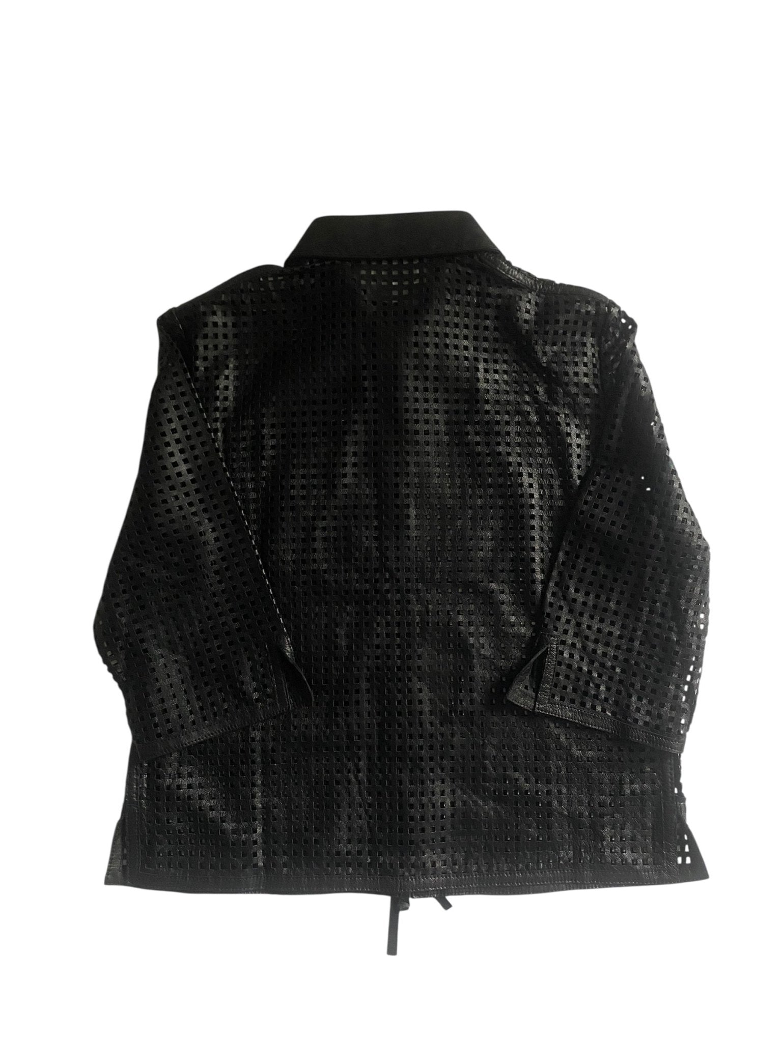 🖤 Cămașă Vintage din Piele Transparentă – Mărime L (Fit S/M) - anbracaminte