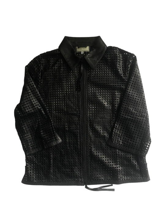 🖤 Cămașă Vintage din Piele Transparentă – Mărime L (Fit S/M) - anbracaminte