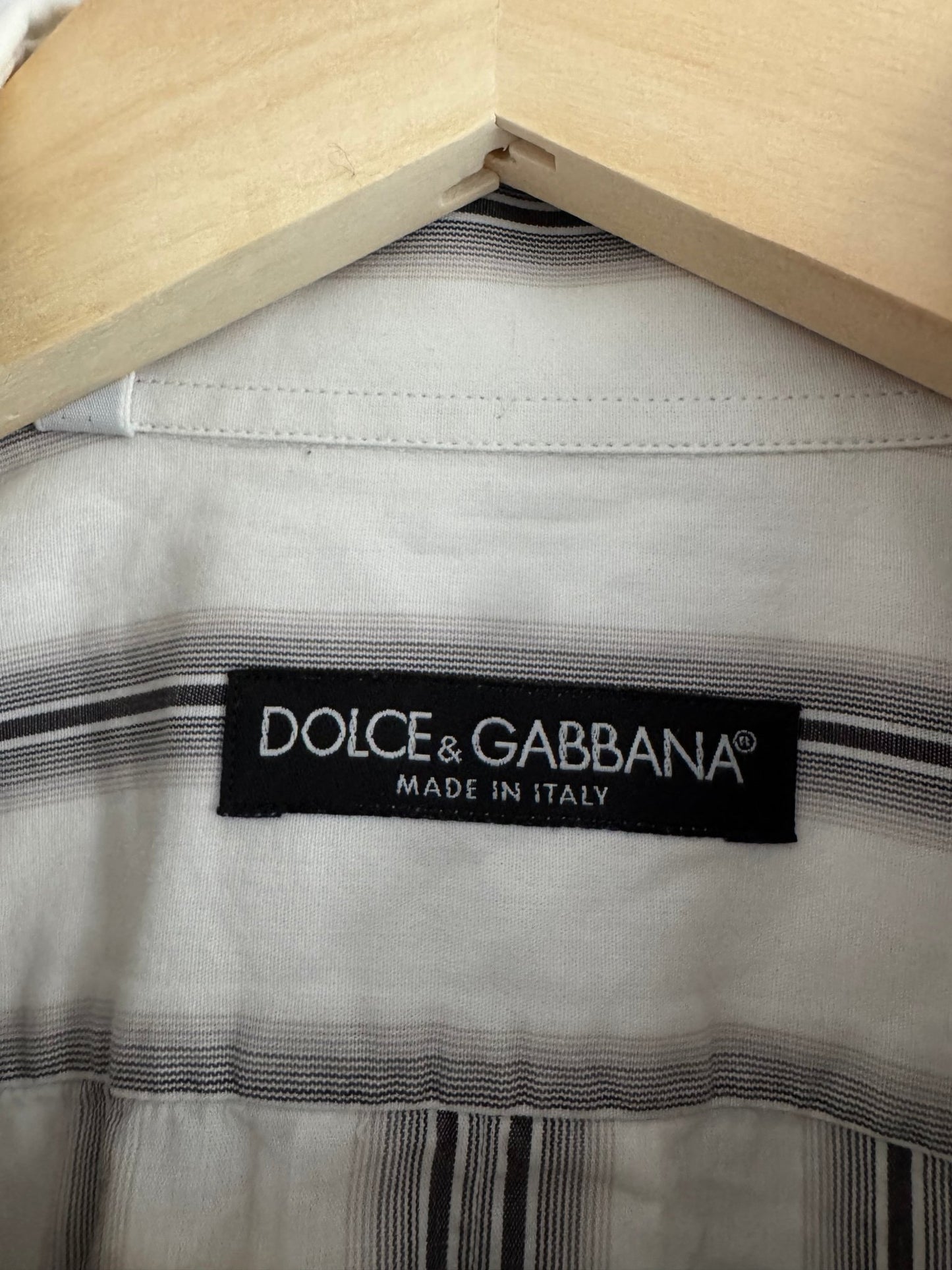👔 Cămașă Vintage Dolce & Gabbana în Dungi – Bărbați | L | Made in Italy - anbracaminte