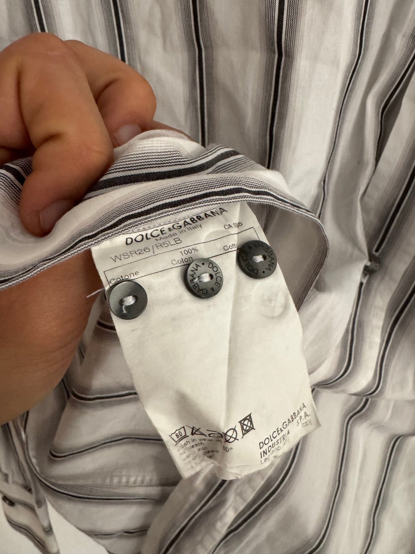 👔 Cămașă Vintage Dolce & Gabbana în Dungi – Bărbați | L | Made in Italy - anbracaminte