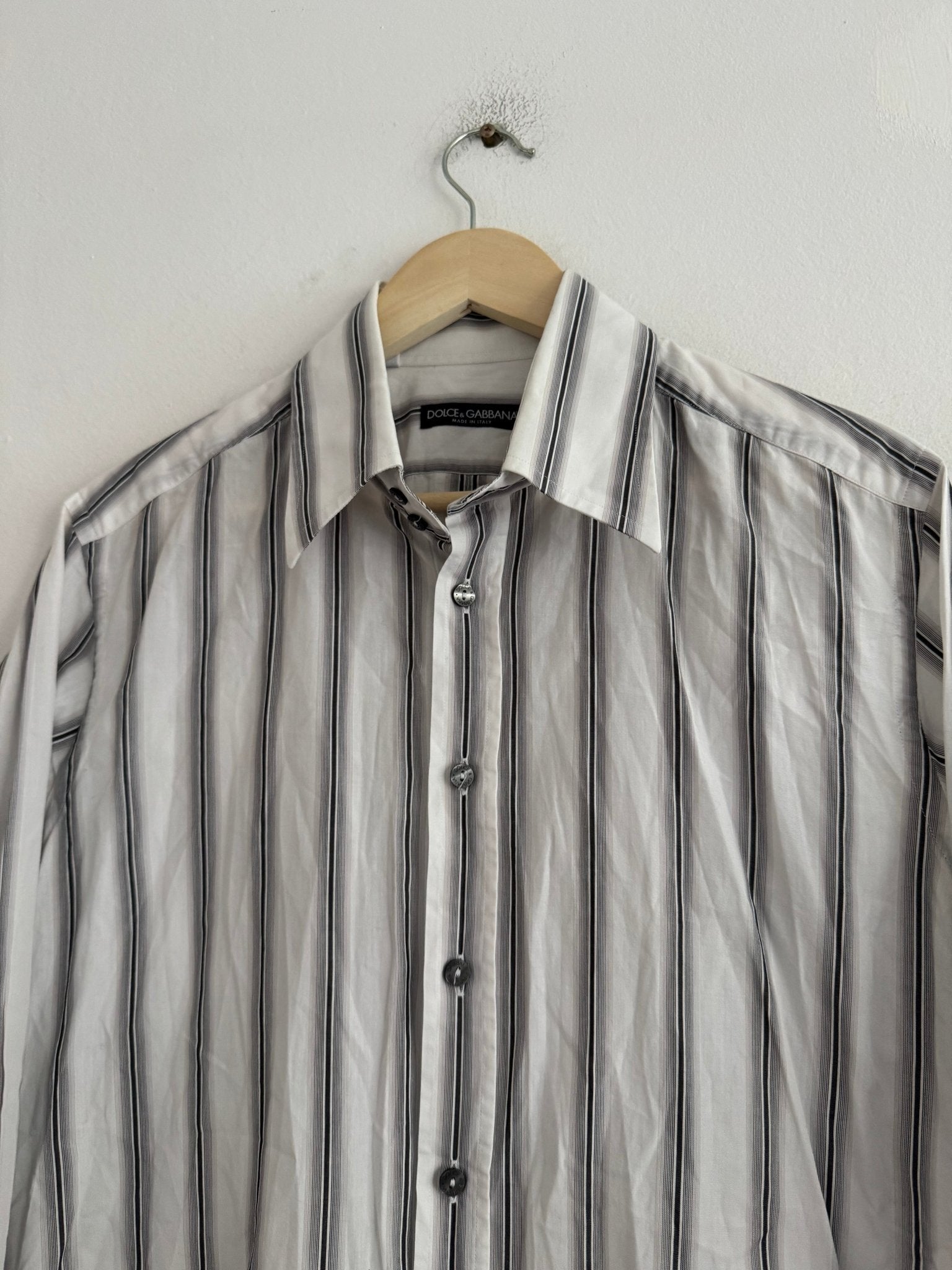 👔 Cămașă Vintage Dolce & Gabbana în Dungi – Bărbați | L | Made in Italy - anbracaminte