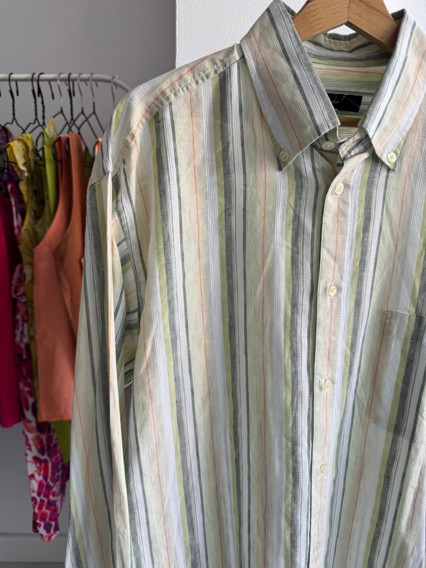 👔 Cămașă Vintage Ermenegildo Zegna cu Dungi Verticale – XL Bărbați - anbracaminte