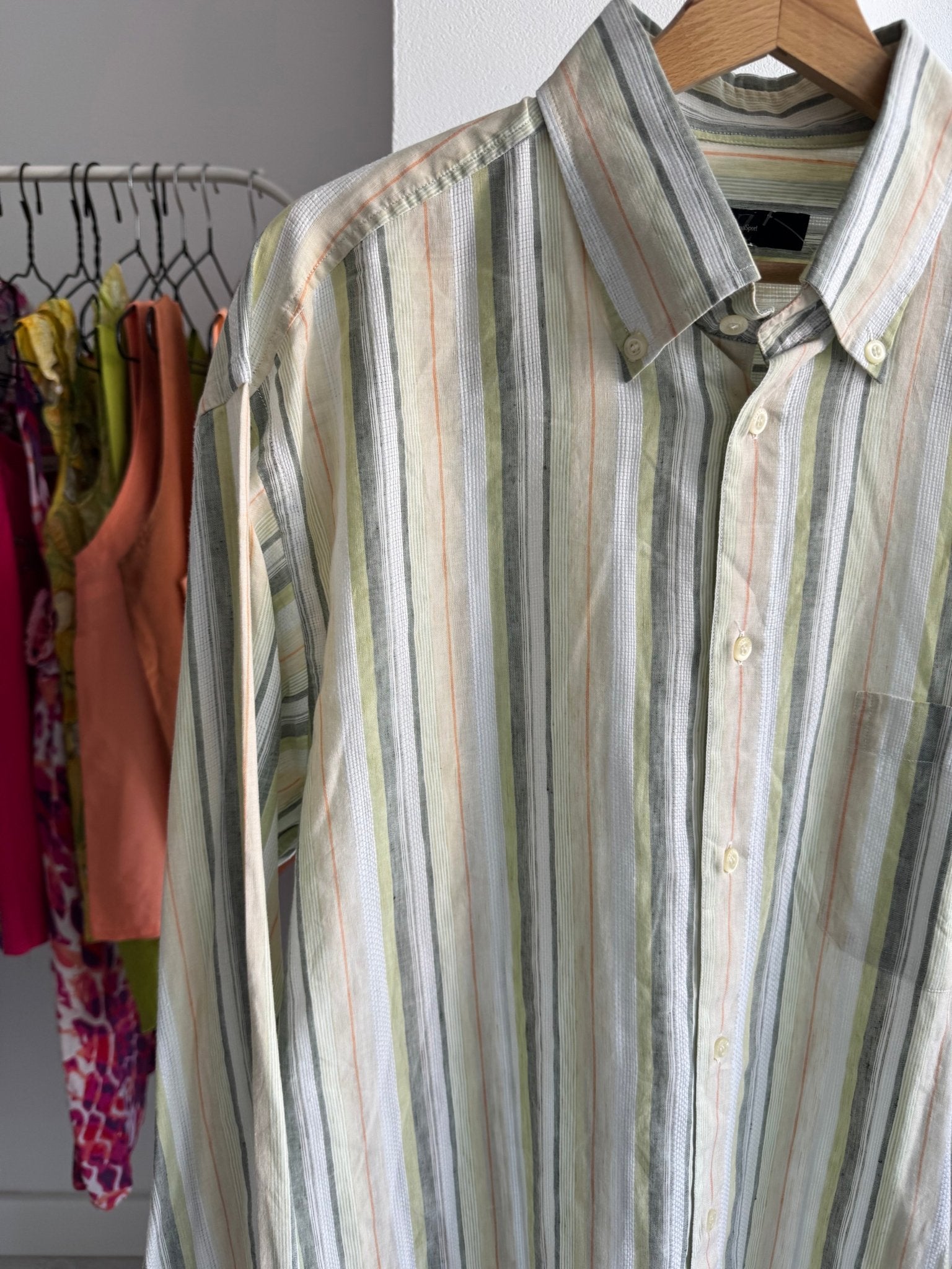 👔 Cămașă Vintage Ermenegildo Zegna cu Dungi Verticale – XL Bărbați - anbracaminte