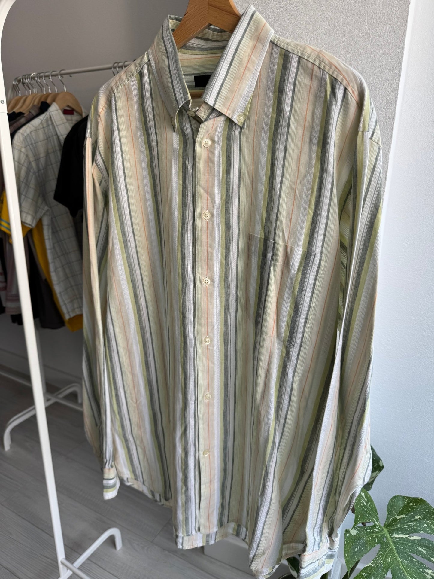 👔 Cămașă Vintage Ermenegildo Zegna cu Dungi Verticale – XL Bărbați - anbracaminte