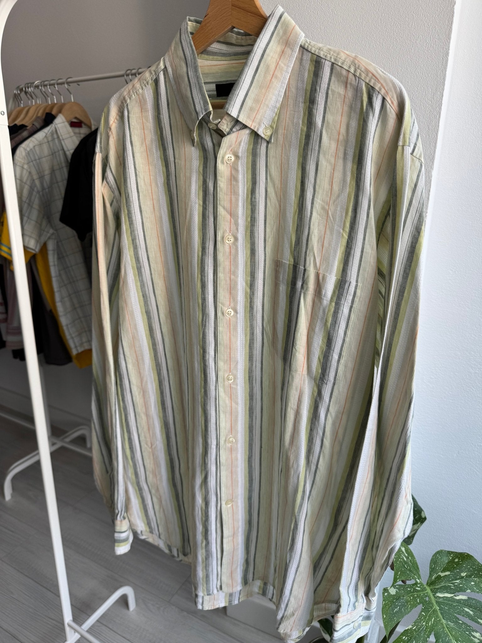 👔 Cămașă Vintage Ermenegildo Zegna cu Dungi Verticale – XL Bărbați - anbracaminte