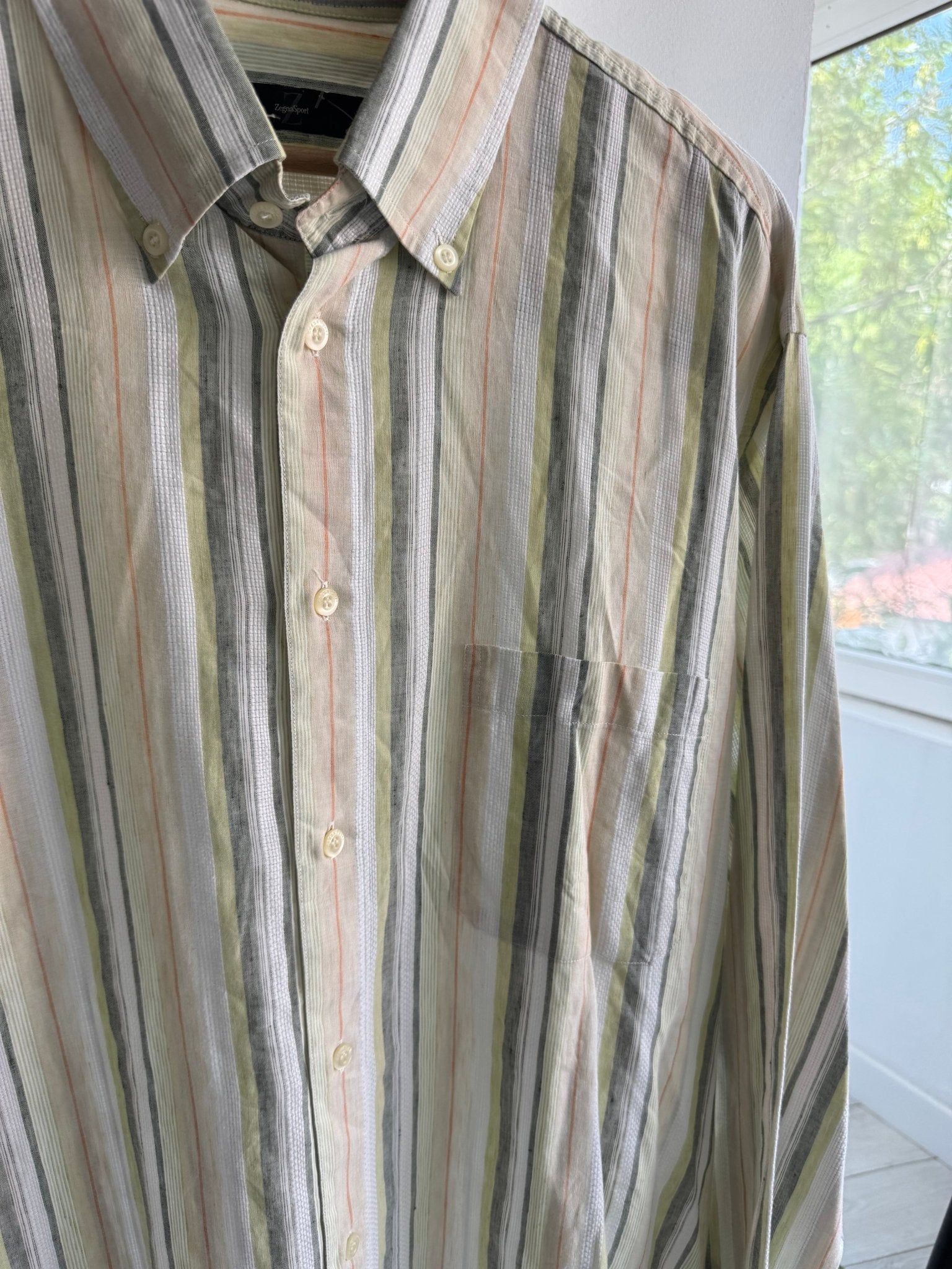 👔 Cămașă Vintage Ermenegildo Zegna cu Dungi Verticale – XL Bărbați - anbracaminte