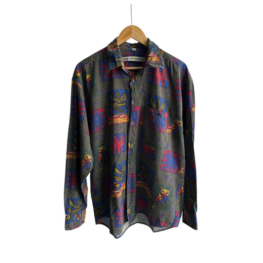 🧸 Cămașă Vintage Graphic Print – L Bărbați - anbracaminte