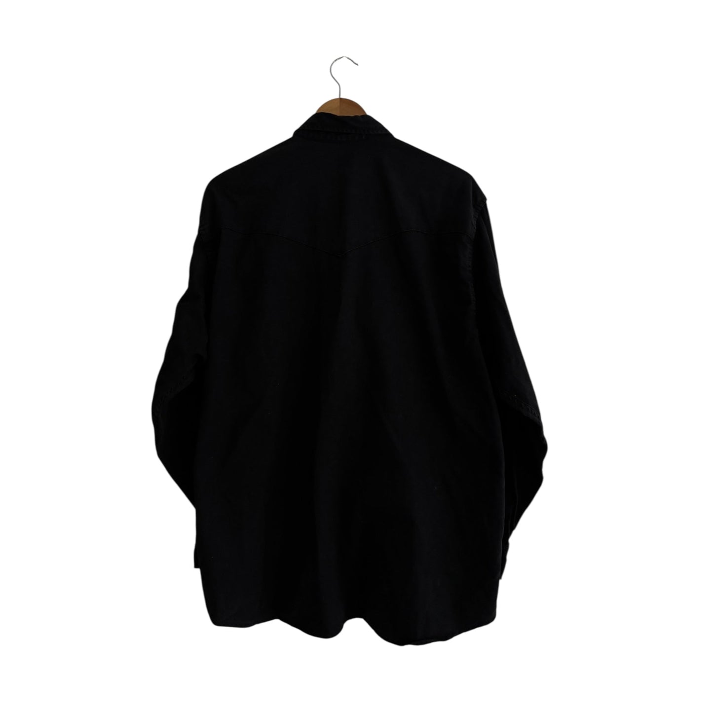 🤠 Cămașă vintage Lee Western din bumbac gros negru (Mărime XL) - anbracaminte