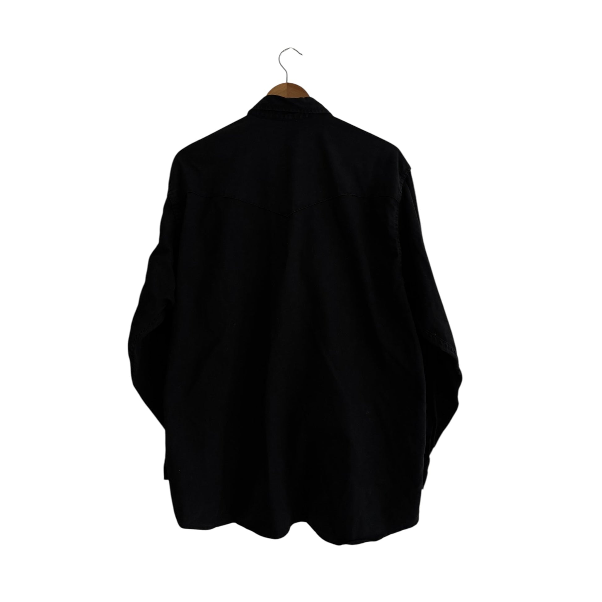 🤠 Cămașă vintage Lee Western din bumbac gros negru (Mărime XL) - anbracaminte