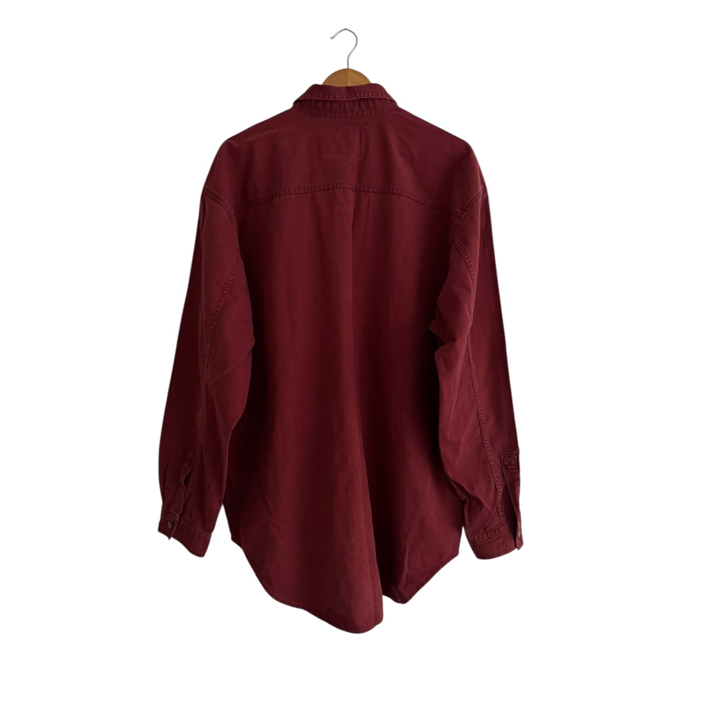 👕 Cămașă vintage Levi’s din bumbac gros, roșu cărămiziu (Mărime XL) - anbracaminte