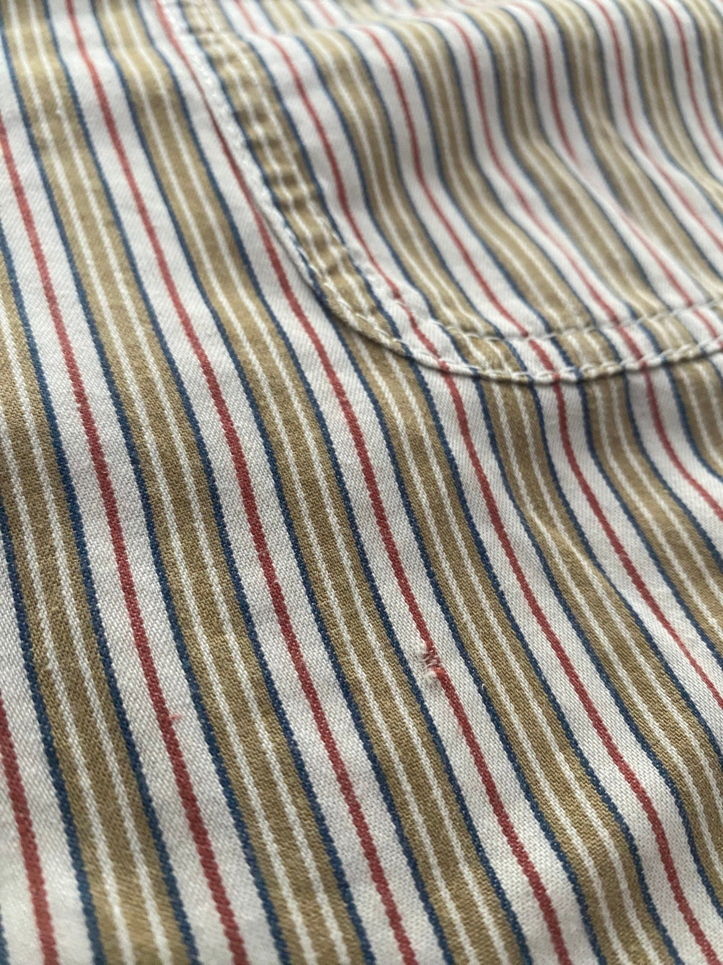Cămașă Vintage Levi’s – Guler Mandarin, Dungi Fine, Mărime L Oversized - anbracaminte