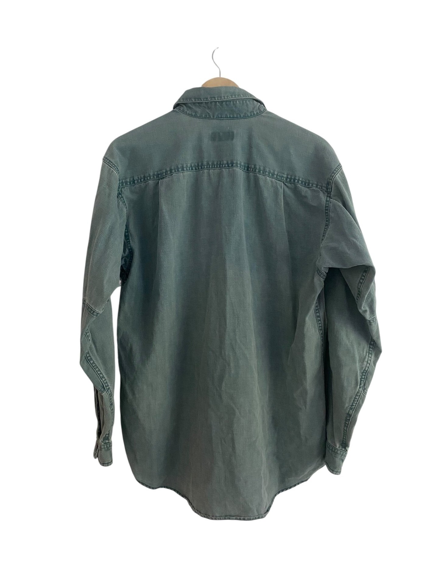 Cămașă Vintage Patagonia – Bumbac Heavy, Ocean Blue, Mărime M - anbracaminte