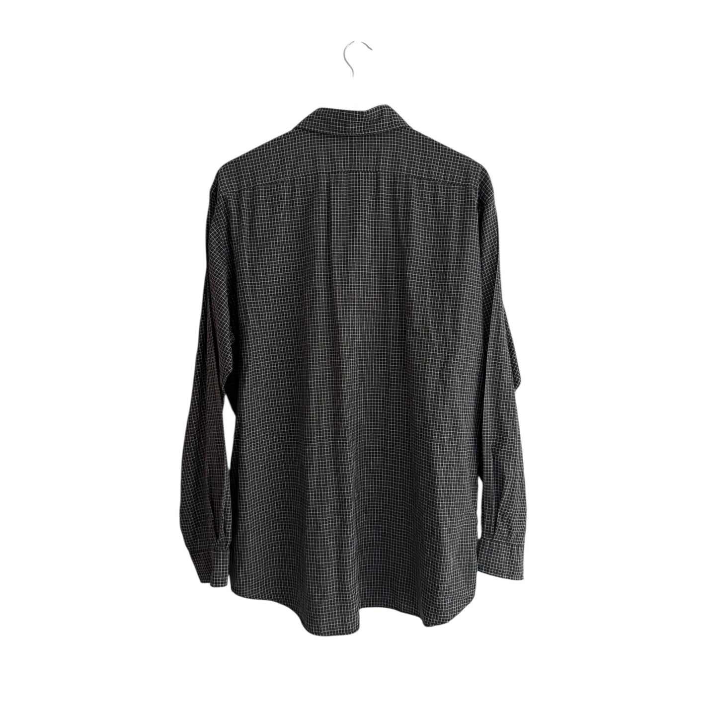 👔 Cămașă vintage Polo by Ralph Lauren Ellington neagră în carouri (Mărime L) - anbracaminte
