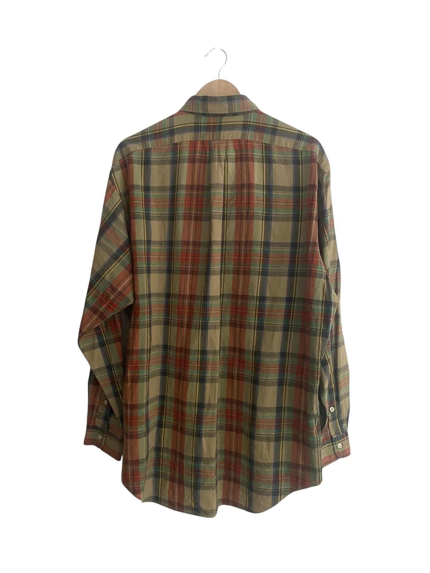 Cămașă Vintage Polo by Ralph Lauren – Flanelă din Bumbac Gros, Fit Oversized, Mărime L - anbracaminte