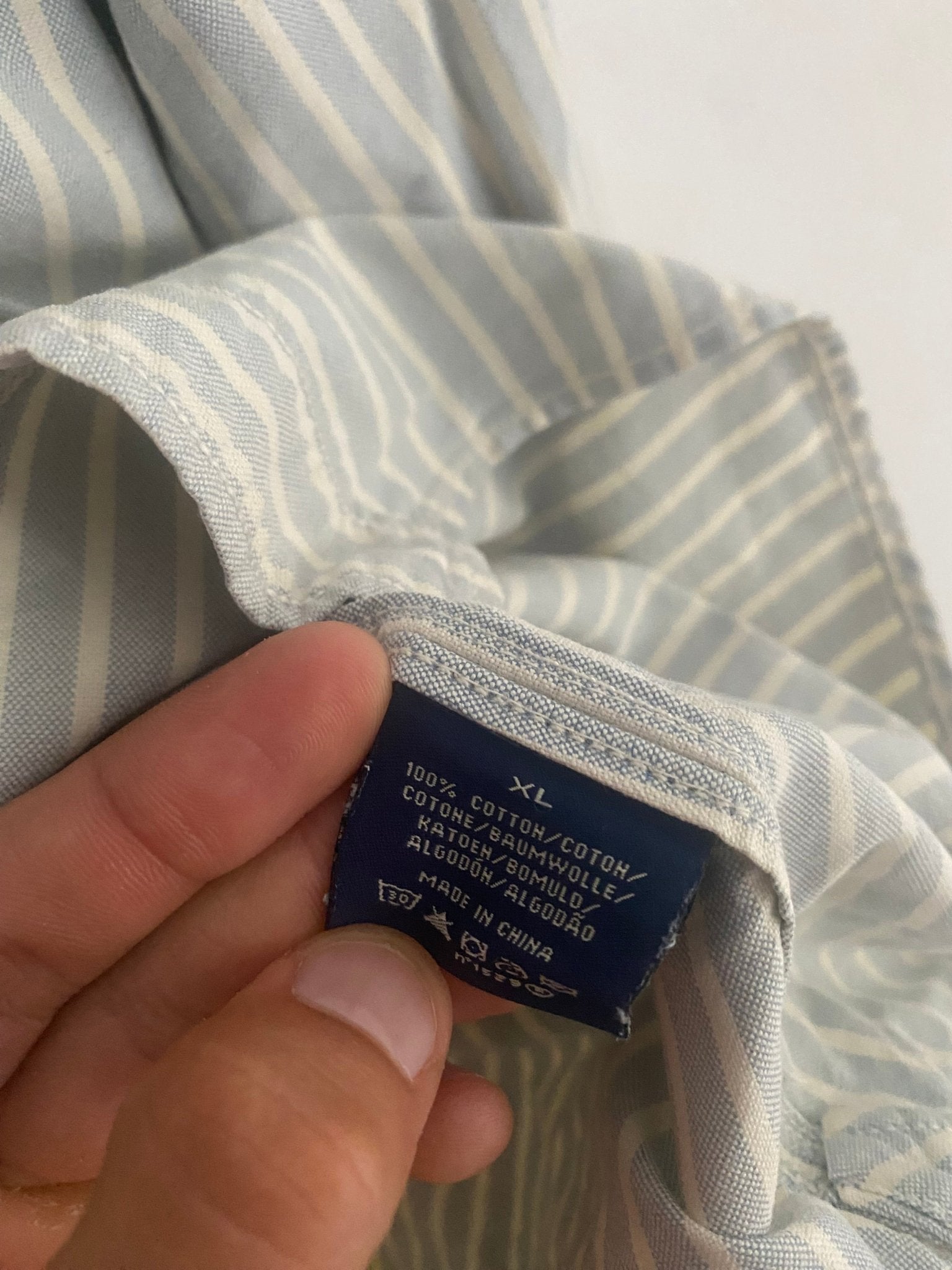 Cămașă Vintage Polo Jeans Ralph Lauren – Dungi Albastre, Mărime XL - anbracaminte