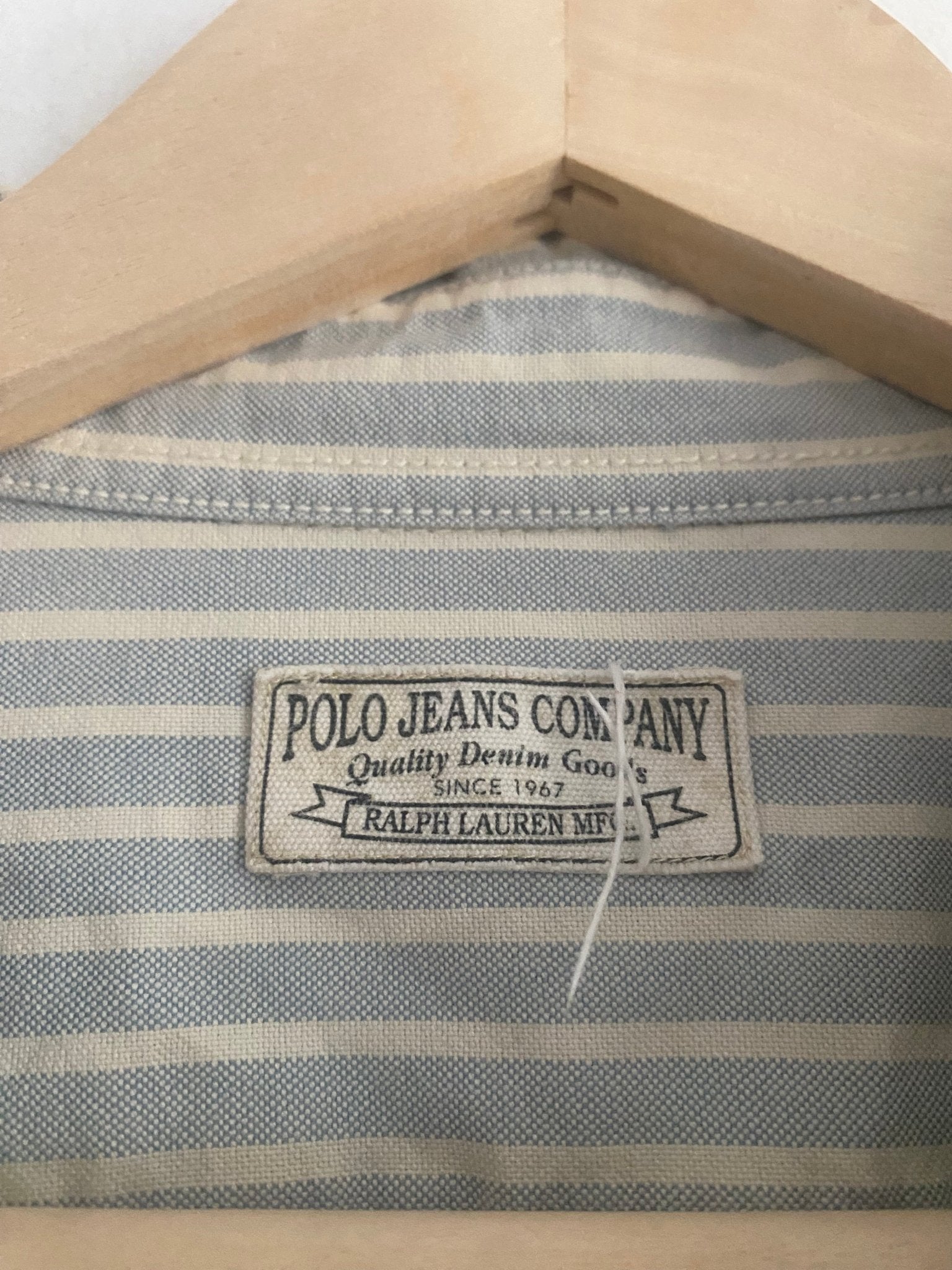 Cămașă Vintage Polo Jeans Ralph Lauren – Dungi Albastre, Mărime XL - anbracaminte