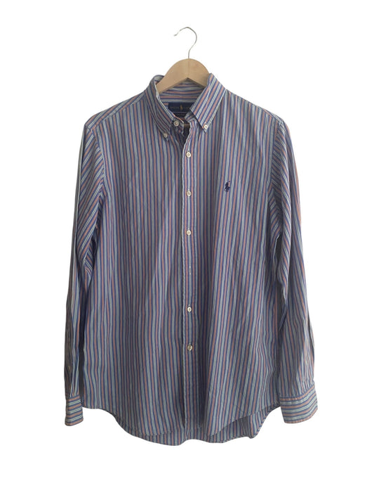 Cămașă Vintage Ralph Lauren Bleumarin cu Dungi – Mărime M - anbracaminte