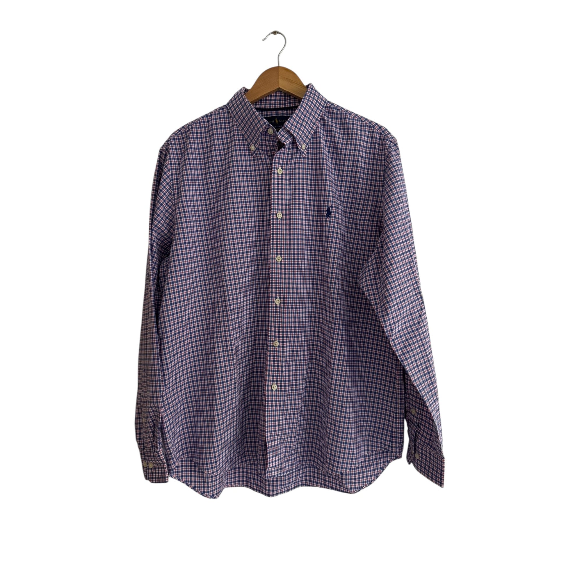 👕 Cămașă vintage Ralph Lauren / Carouri albastre și roșii (Mărime XL) - anbracaminte