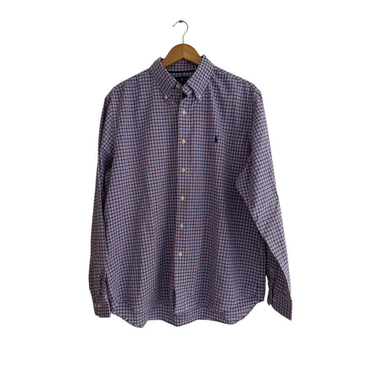 👕 Cămașă vintage Ralph Lauren / Carouri albastre și roșii (Mărime XL) - anbracaminte