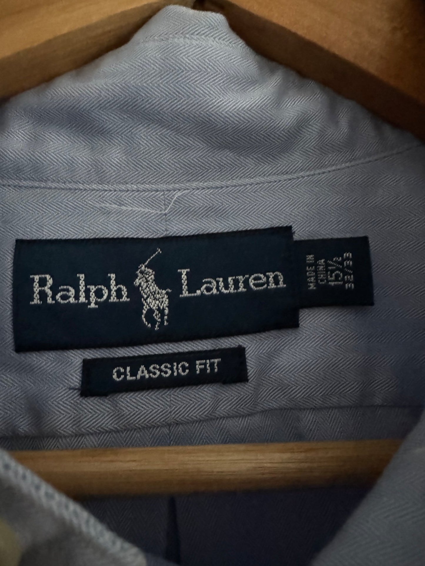 👕 Cămașă vintage Ralph Lauren / Light Blue (Mărime 15 1/2 - M Bărbați) - anbracaminte