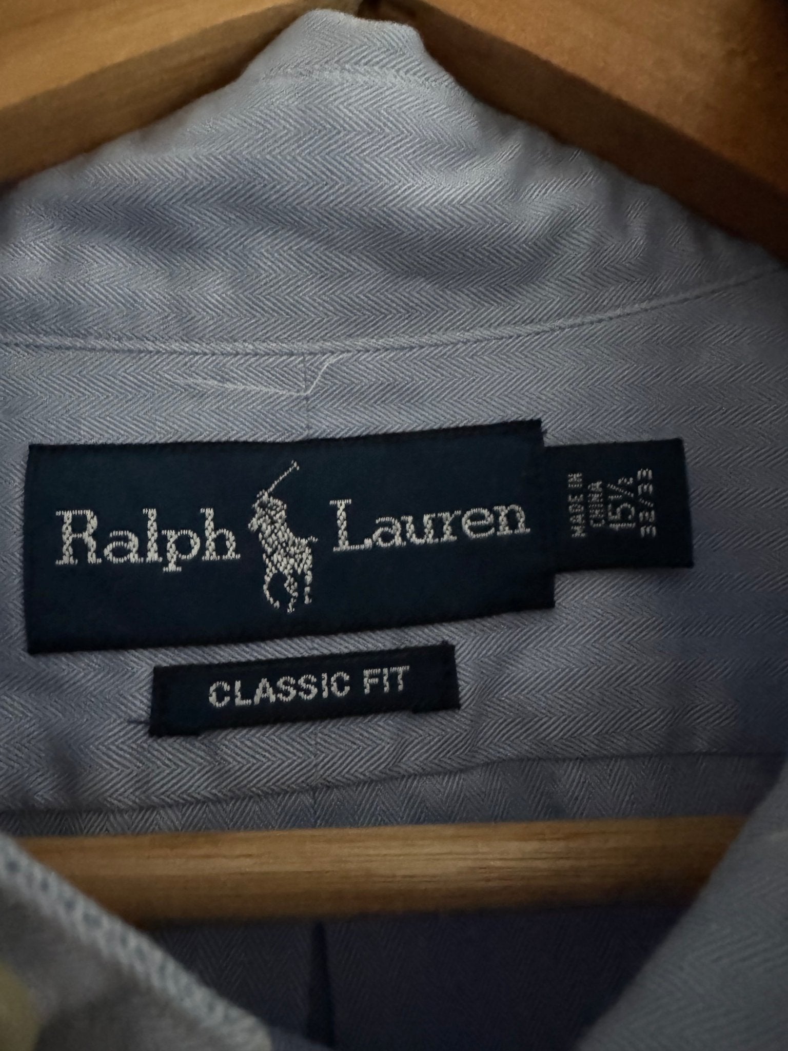 👕 Cămașă vintage Ralph Lauren / Light Blue (Mărime 15 1/2 - M Bărbați) - anbracaminte