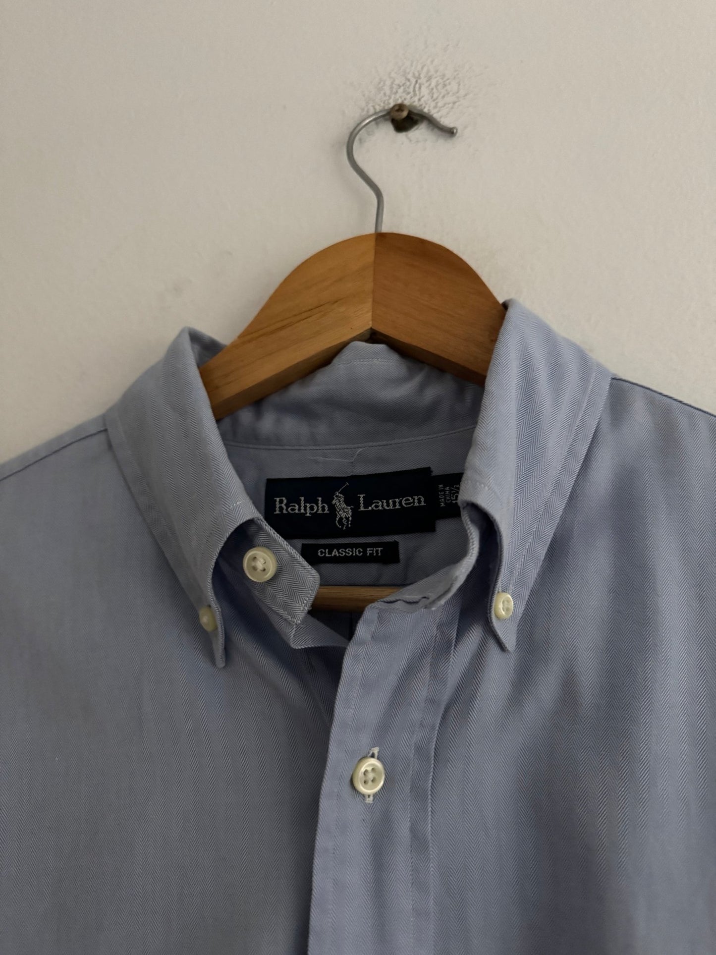👕 Cămașă vintage Ralph Lauren / Light Blue (Mărime 15 1/2 - M Bărbați) - anbracaminte