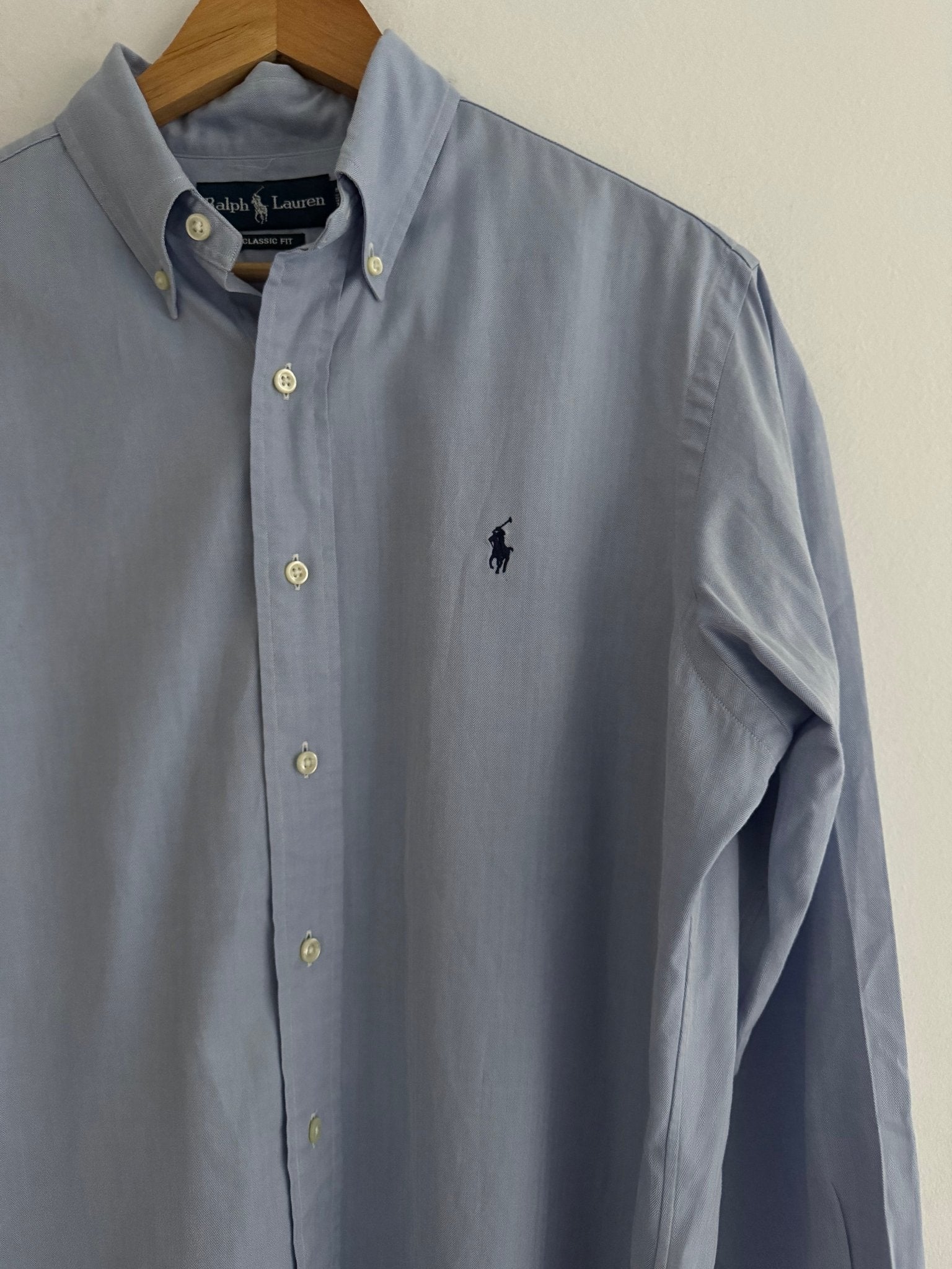 👕 Cămașă vintage Ralph Lauren / Light Blue (Mărime 15 1/2 - M Bărbați) - anbracaminte