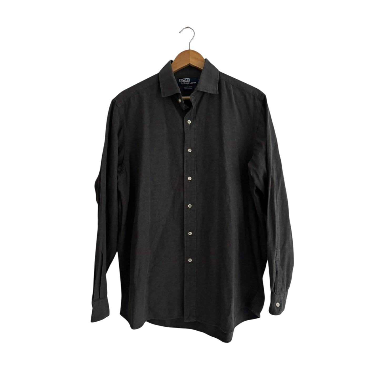 👔 Cămașă vintage Ralph Lauren Westerton gri închis (Mărime L) - anbracaminte