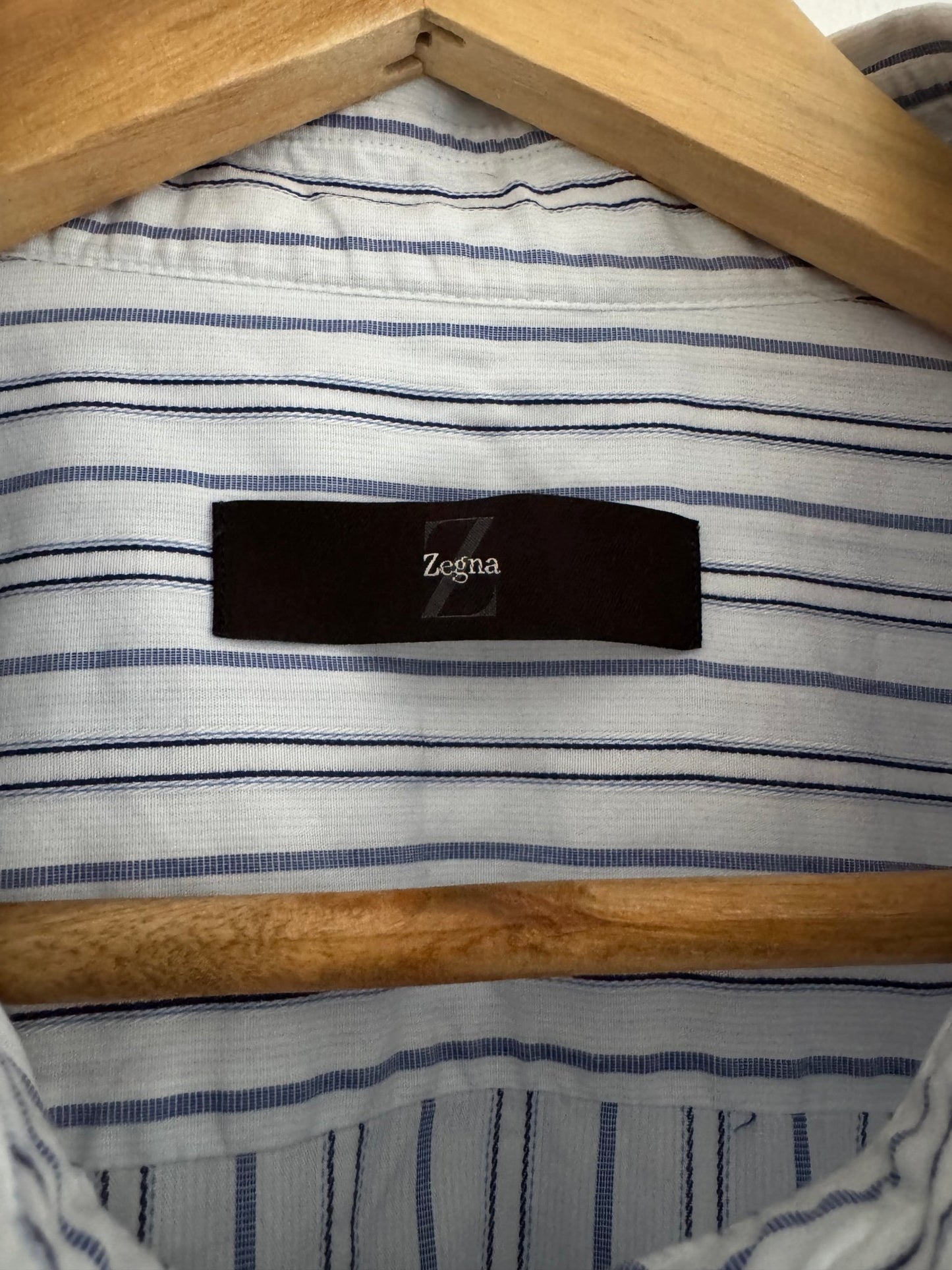 👔 Cămașă Vintage Zegna Albă cu Dungi – Mărime XL - anbracaminte