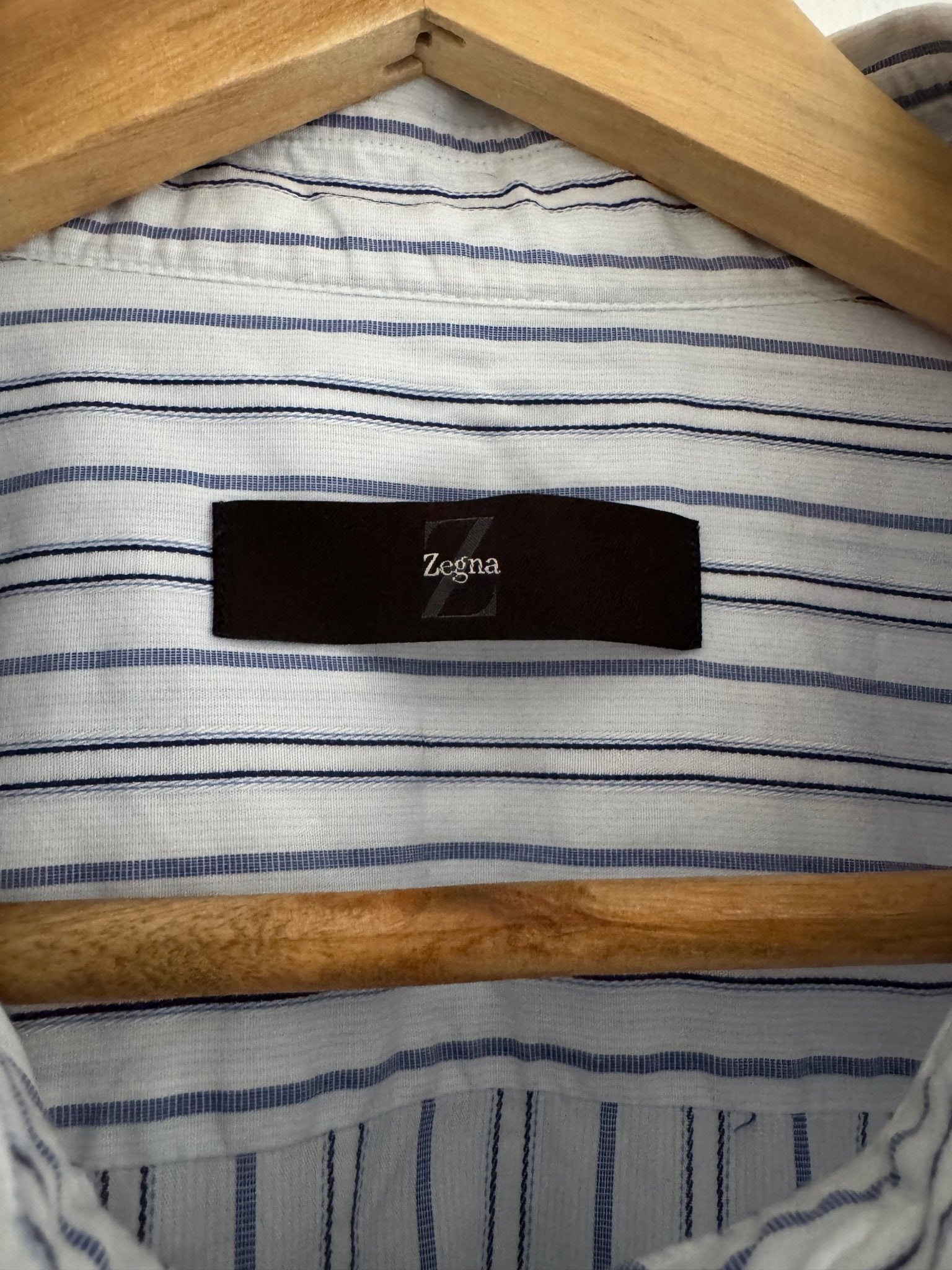 👔 Cămașă Vintage Zegna Albă cu Dungi – Mărime XL - anbracaminte