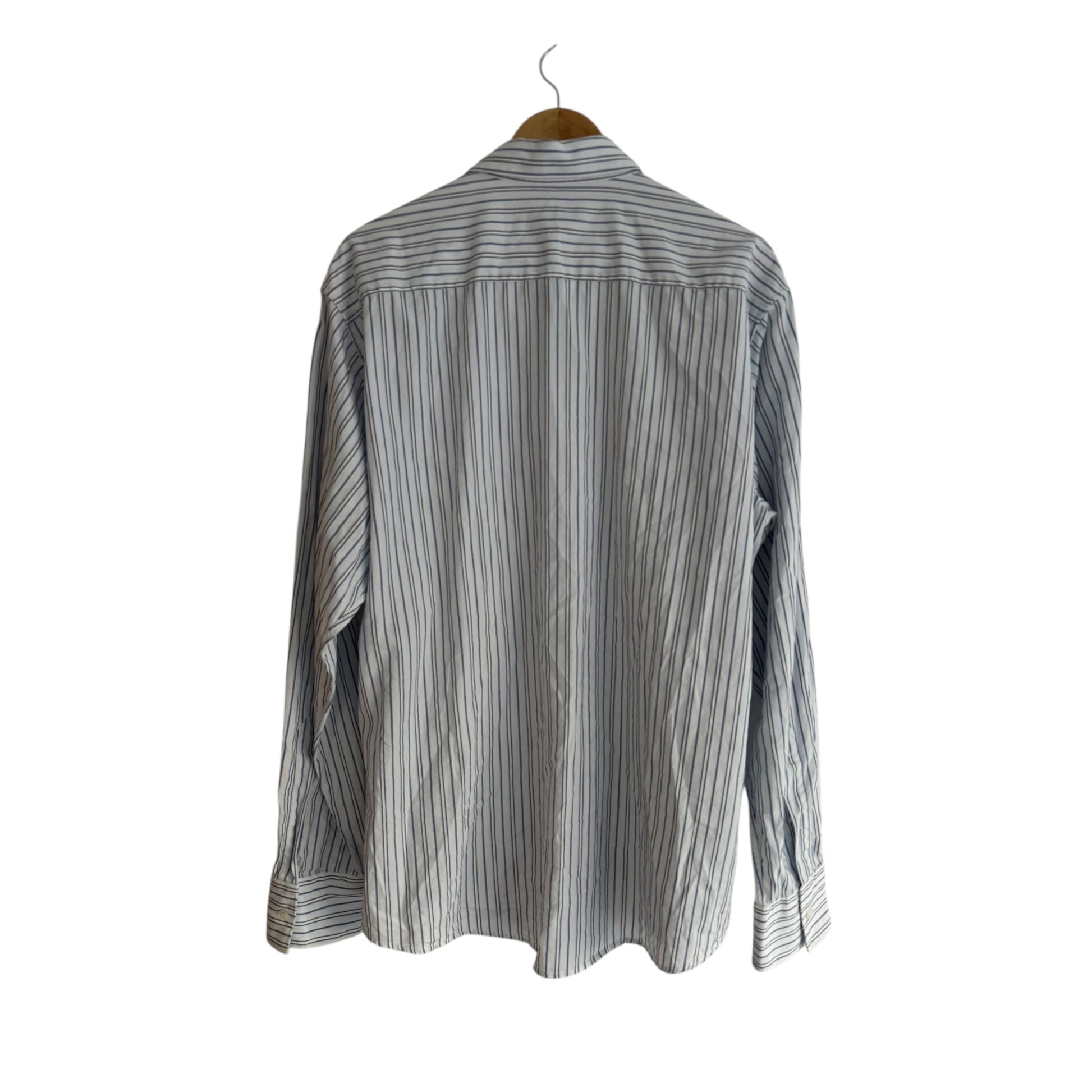 👔 Cămașă Vintage Zegna Albă cu Dungi – Mărime XL - anbracaminte
