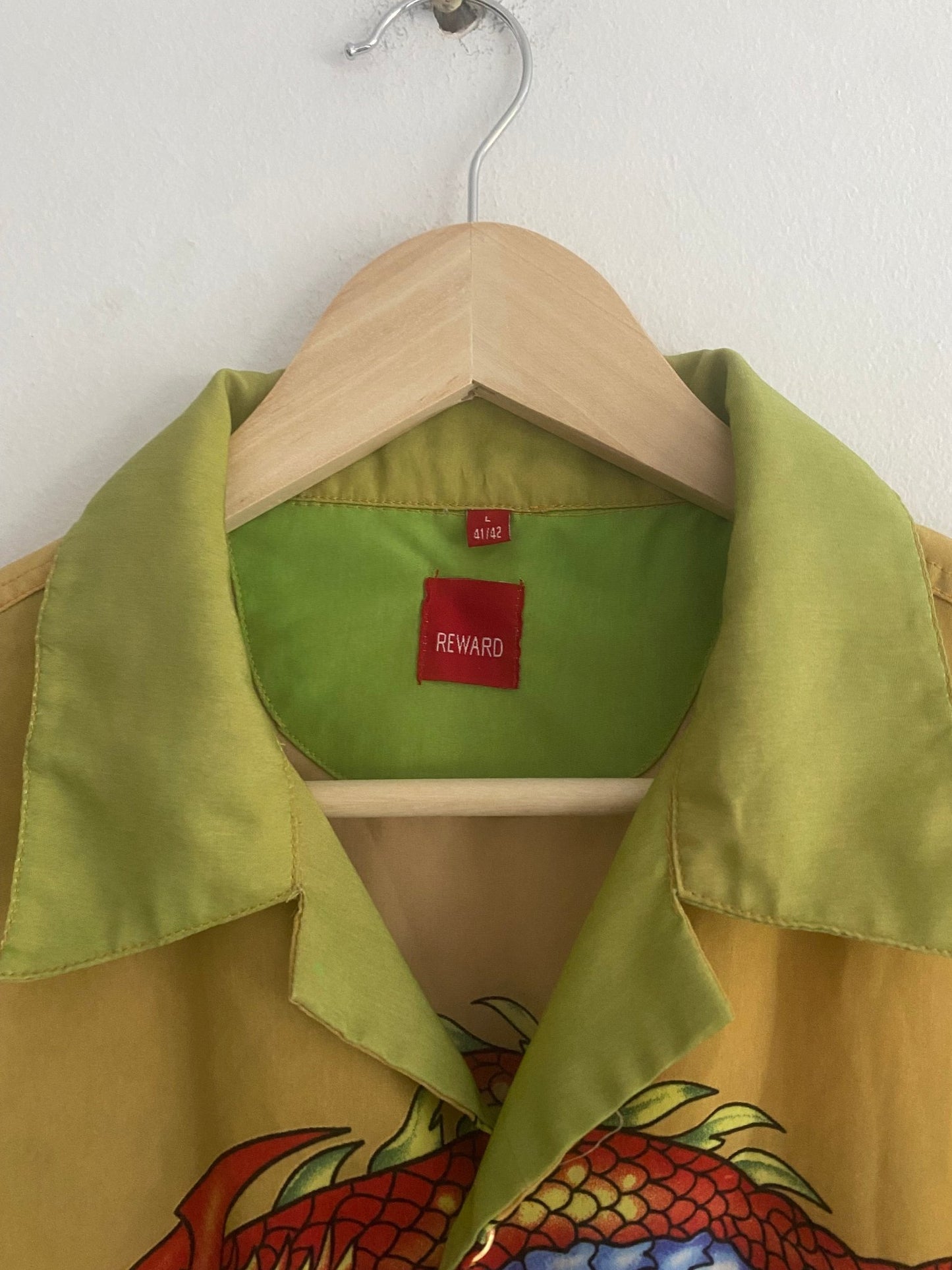🐉 Cămașă Y2K Dragon Printed – Mărime L - anbracaminte
