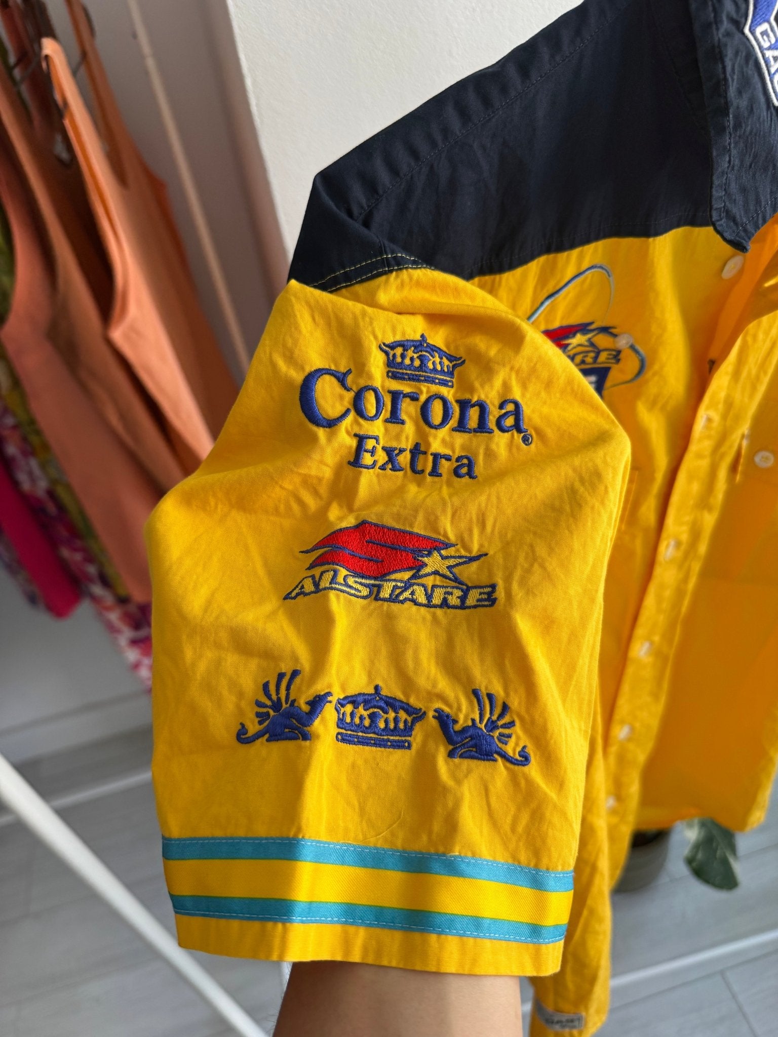 🍺 Cămașă Y2K Gas Jeans Corona x Suzuki Racing – M Bărbați – Made in Italy - anbracaminte